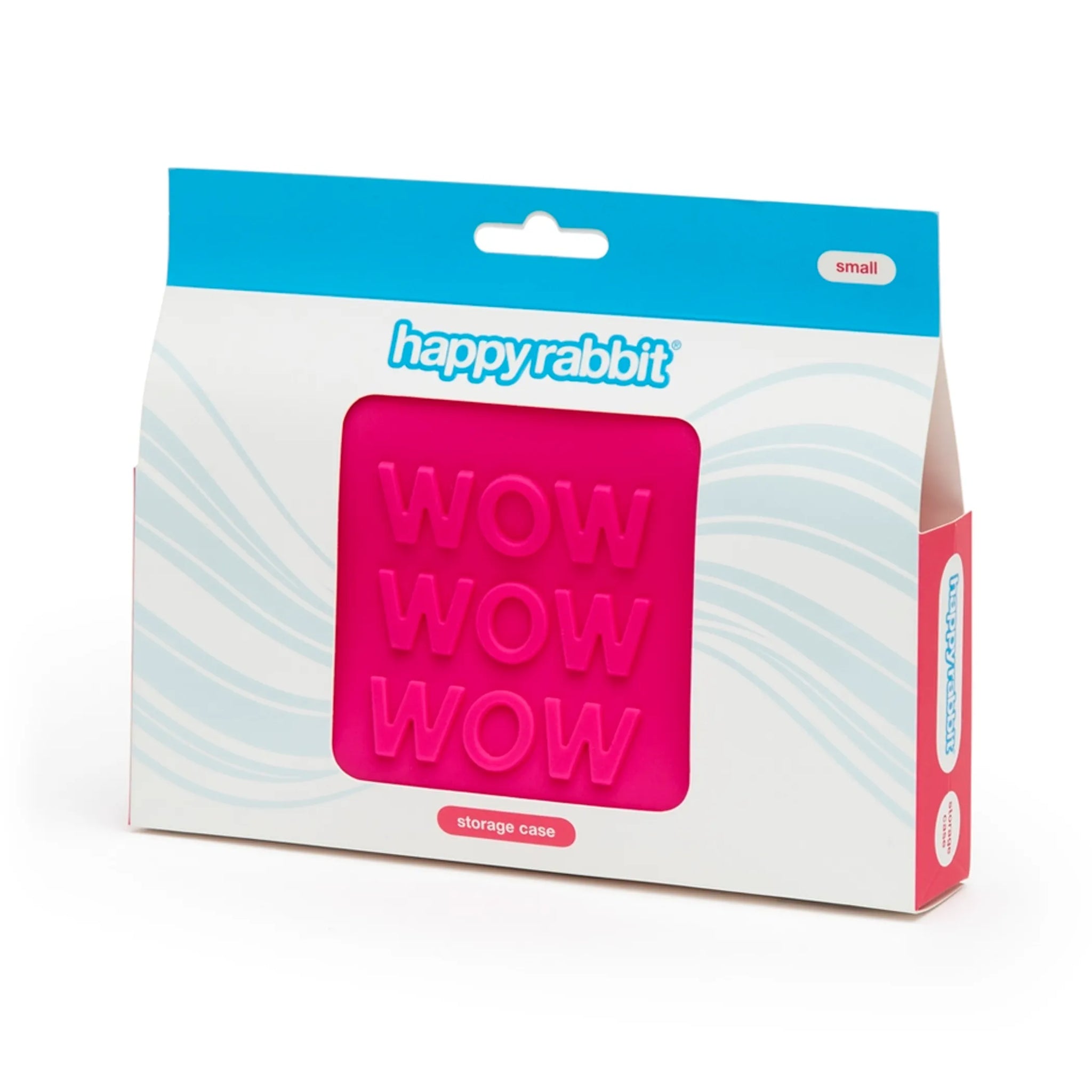 HAPPY RABBIT WOW SMALL PINK SILICONE ZIP STORAGE BAG
