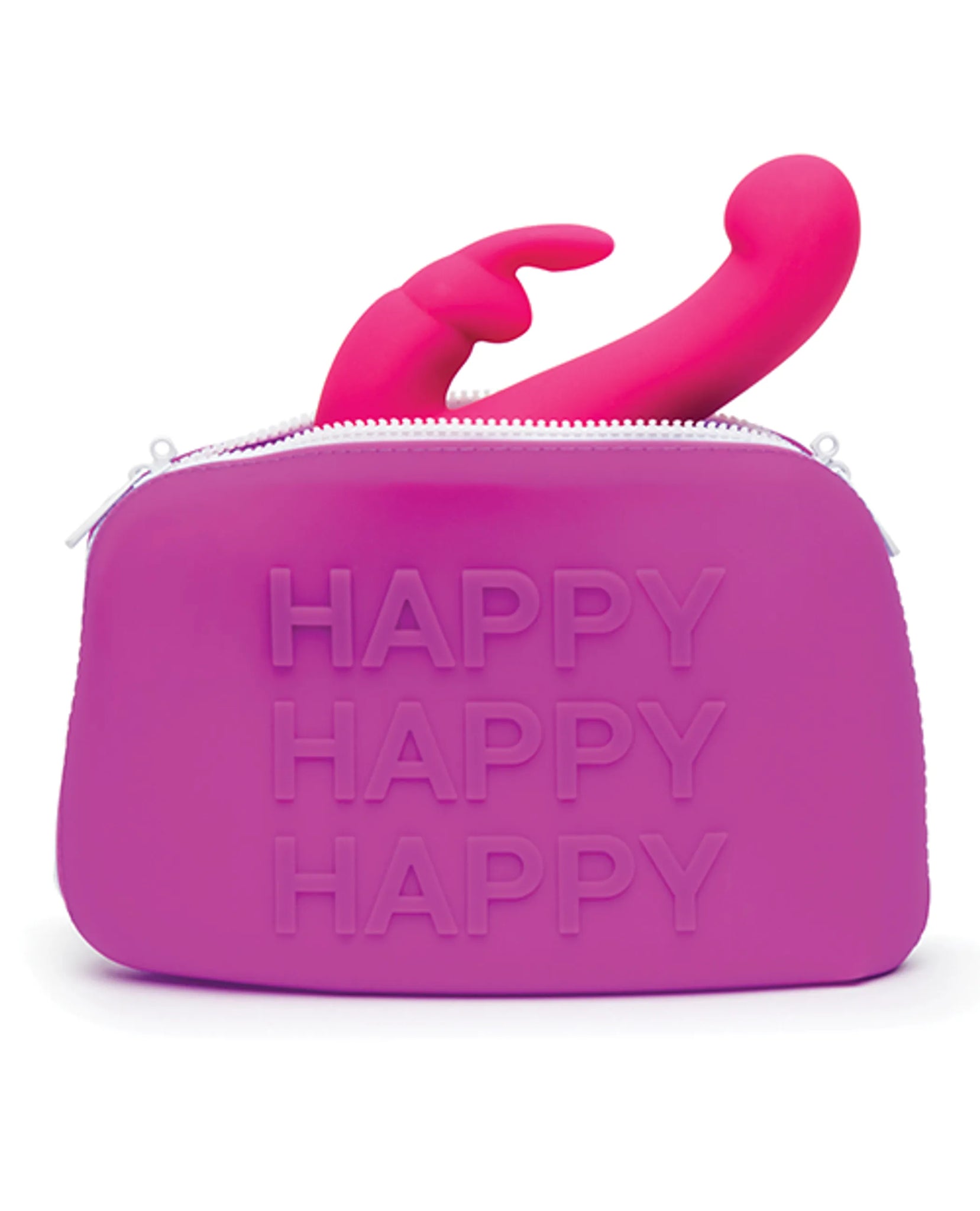 HAPPY RABBIT HAPPY LARGE PURPLE SILICONE ZIP STORAGE BAG