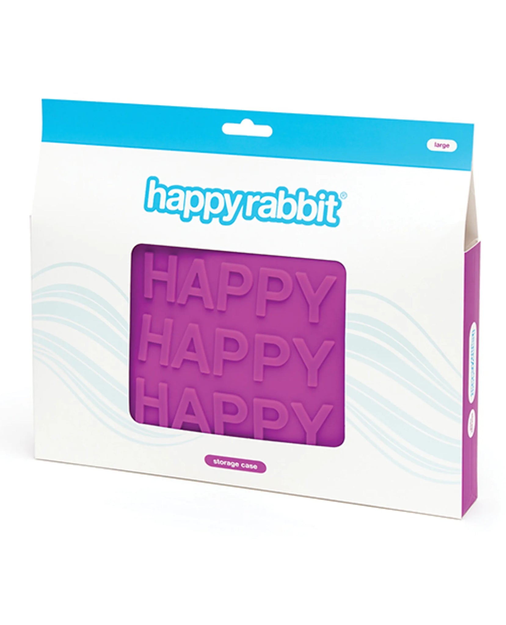 HAPPY RABBIT HAPPY LARGE PURPLE SILICONE ZIP STORAGE BAG