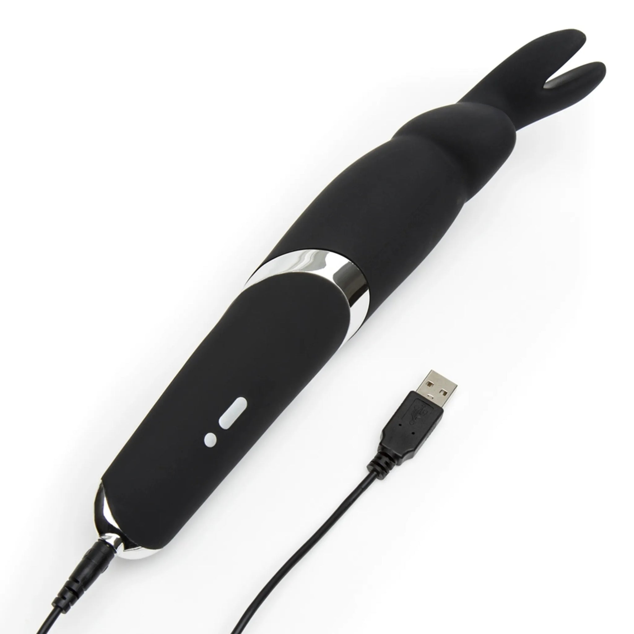 HAPPY RABBIT RECHARGEABLE WAND VIBRATOR BLACK
