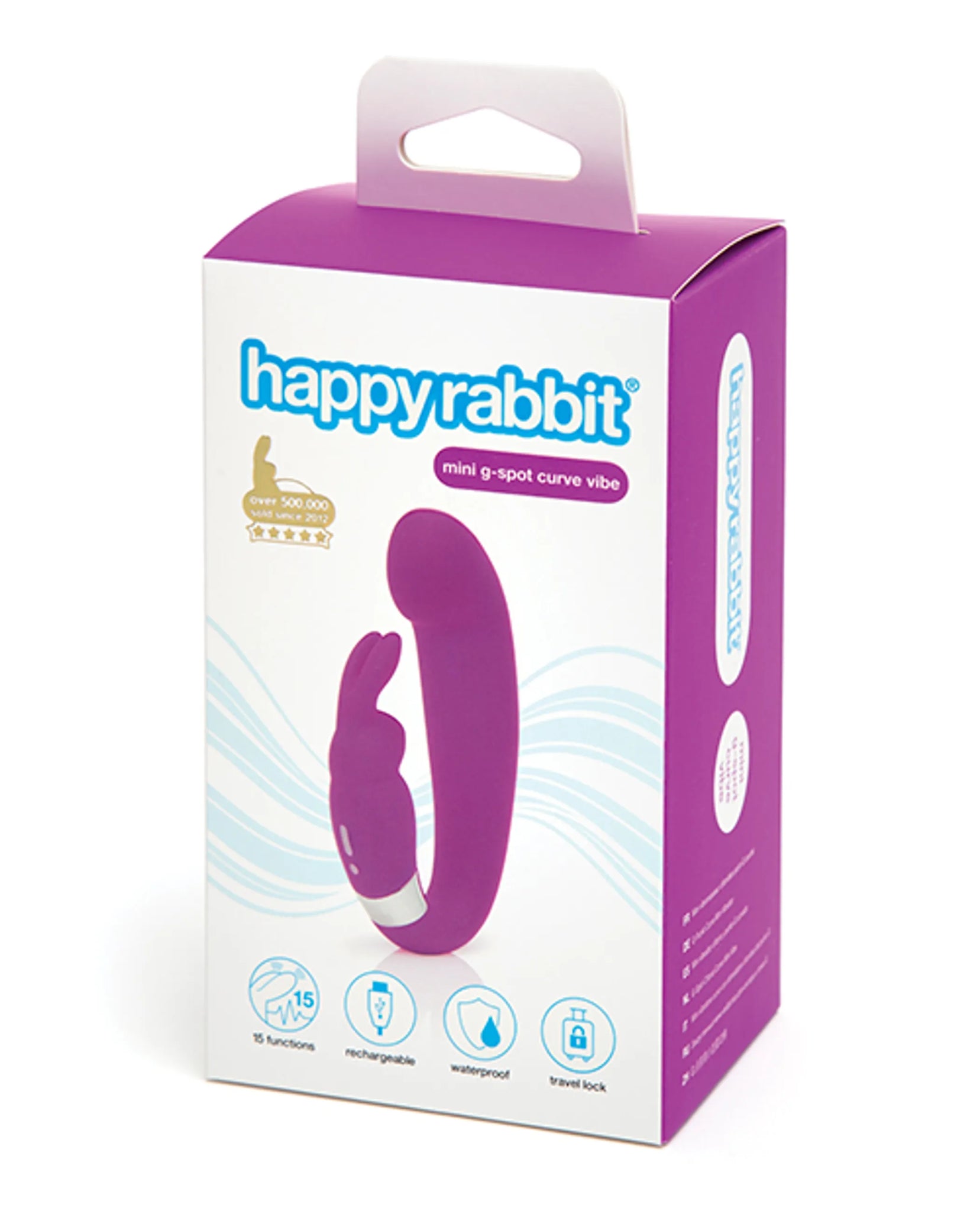 HAPPY RABBIT G-SPOT CLITORAL CURVE VIBRATOR PURPLE