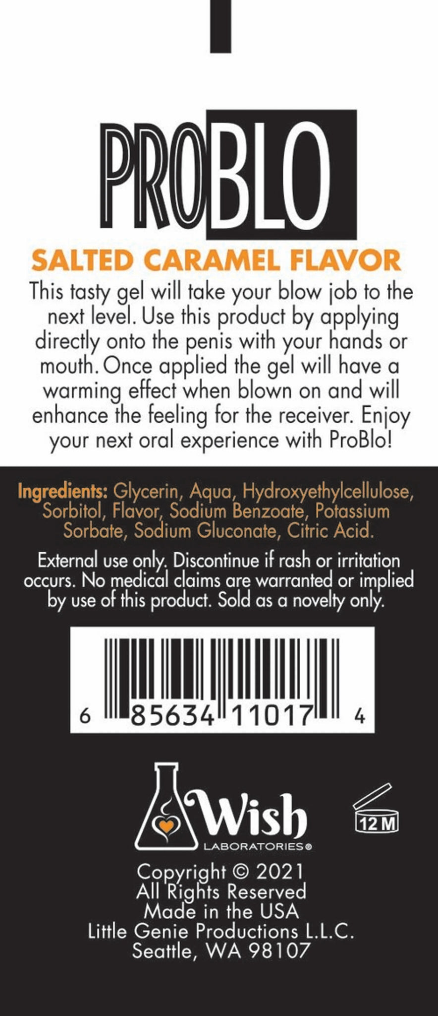 PROBLO ORAL PLEASURE GEL SALTED CARAMEL 1.5 OZ