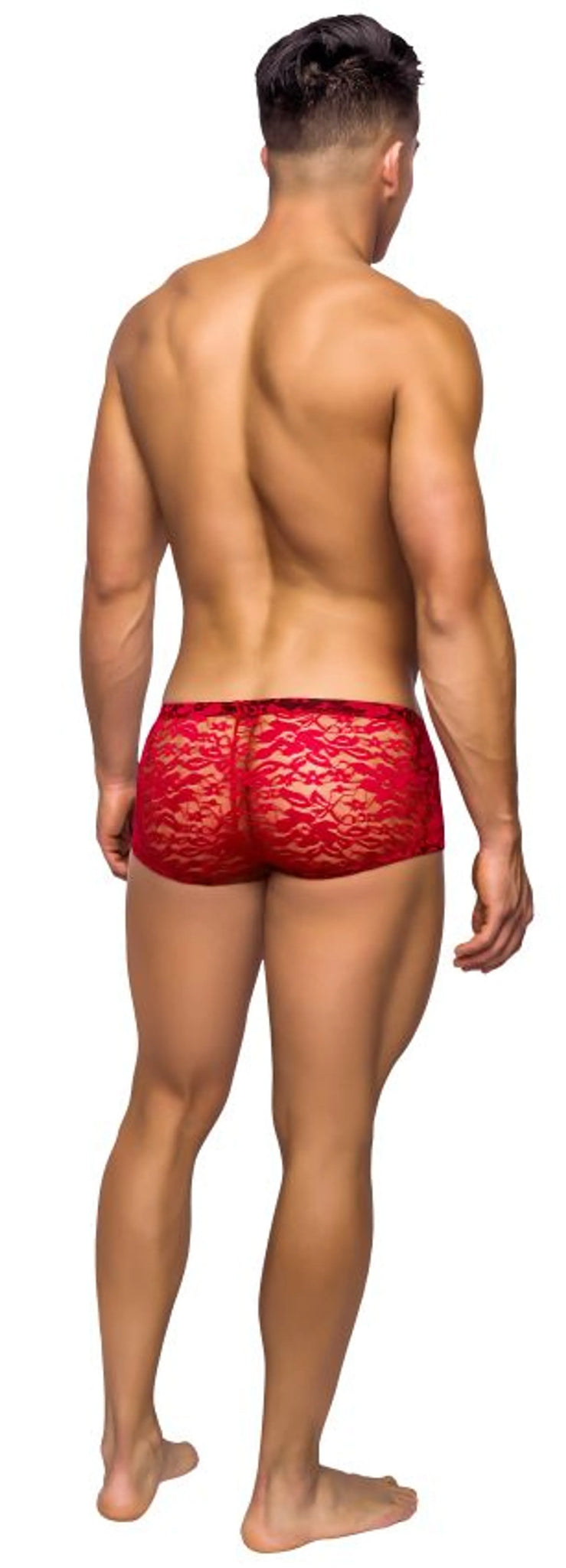 MINI SHORT STRETCH LACE RED