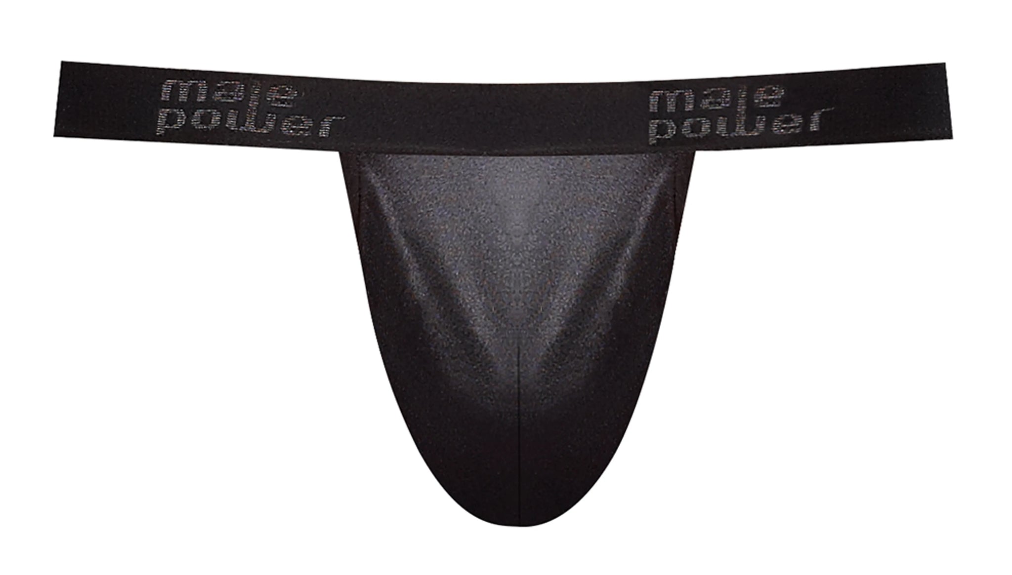 JOCK SATIN LYCRA BLACK SMALL/ MEDIUM