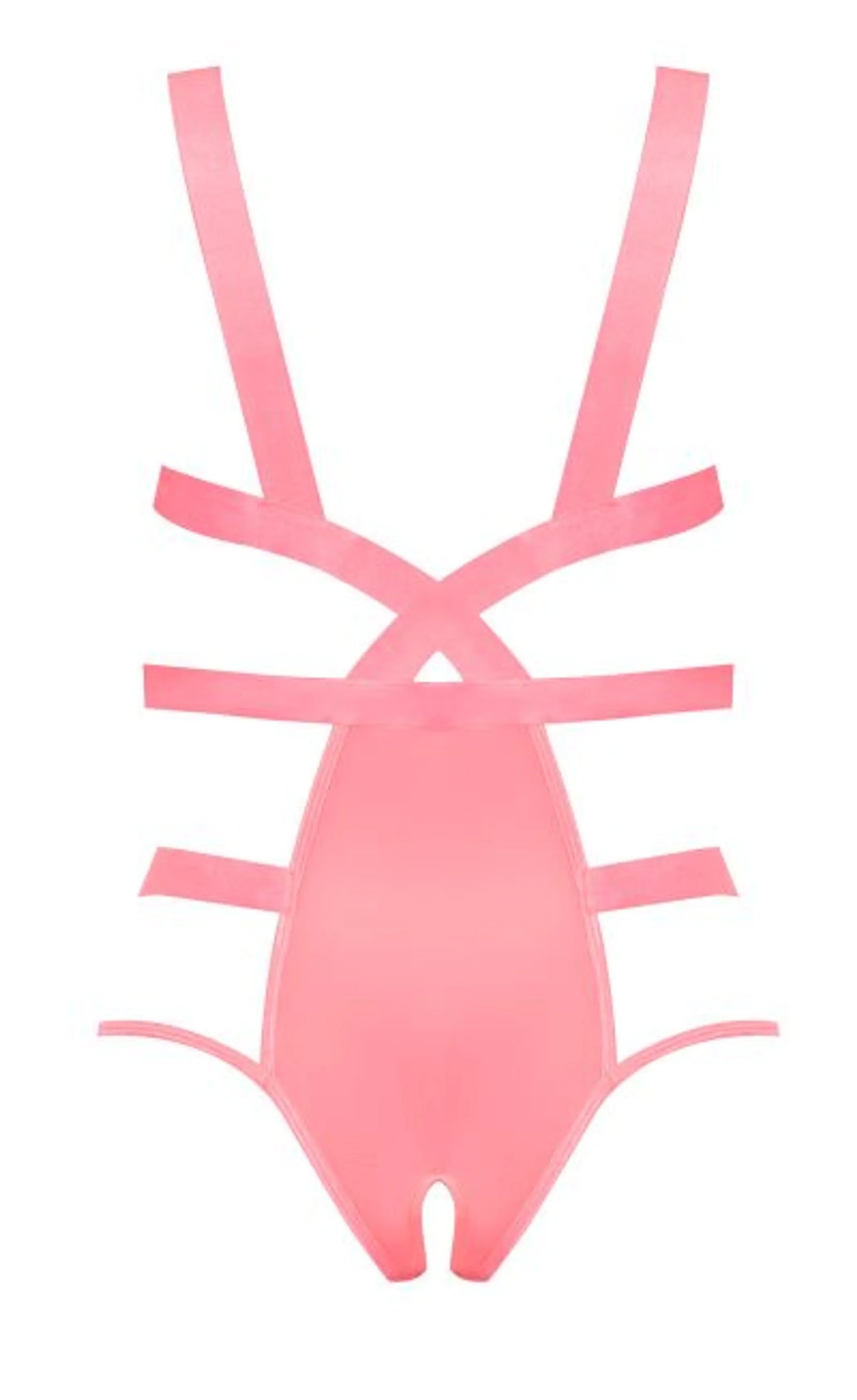 FOREVER MESH CUPLESS STRAP TEDDY CORAL