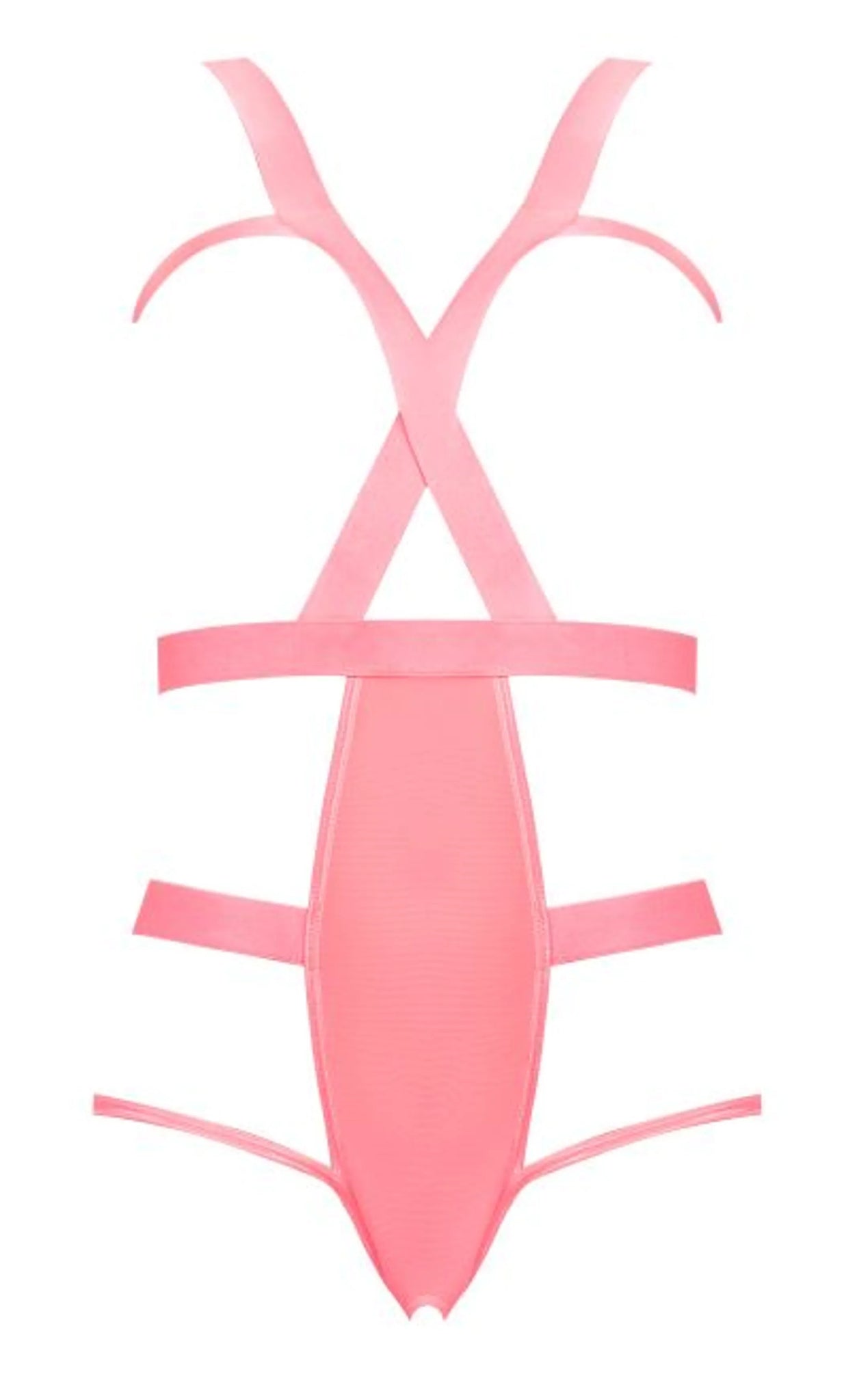 FOREVER MESH CUPLESS STRAP TEDDY CORAL