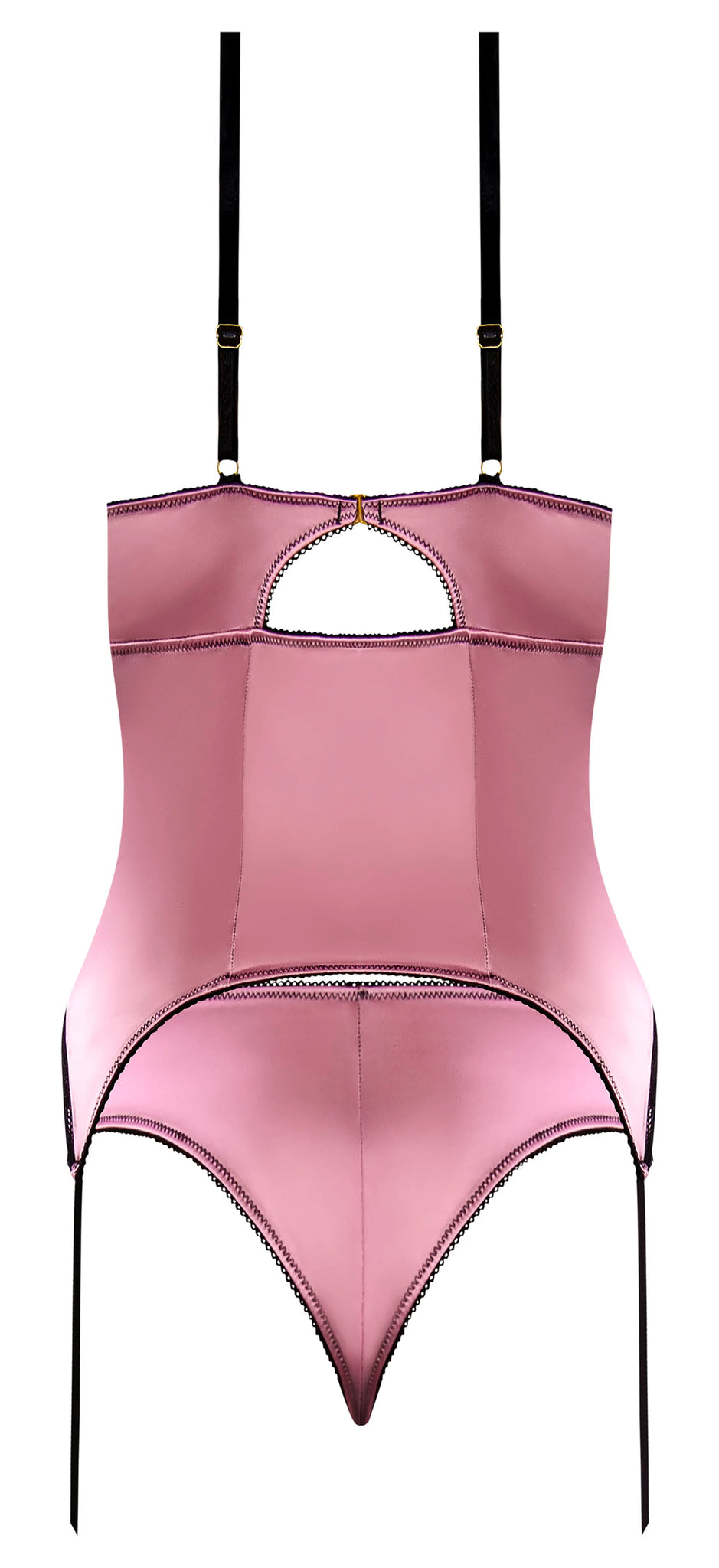 SENSUAL DESIRES BASQUE & TANGA SET MAUVE