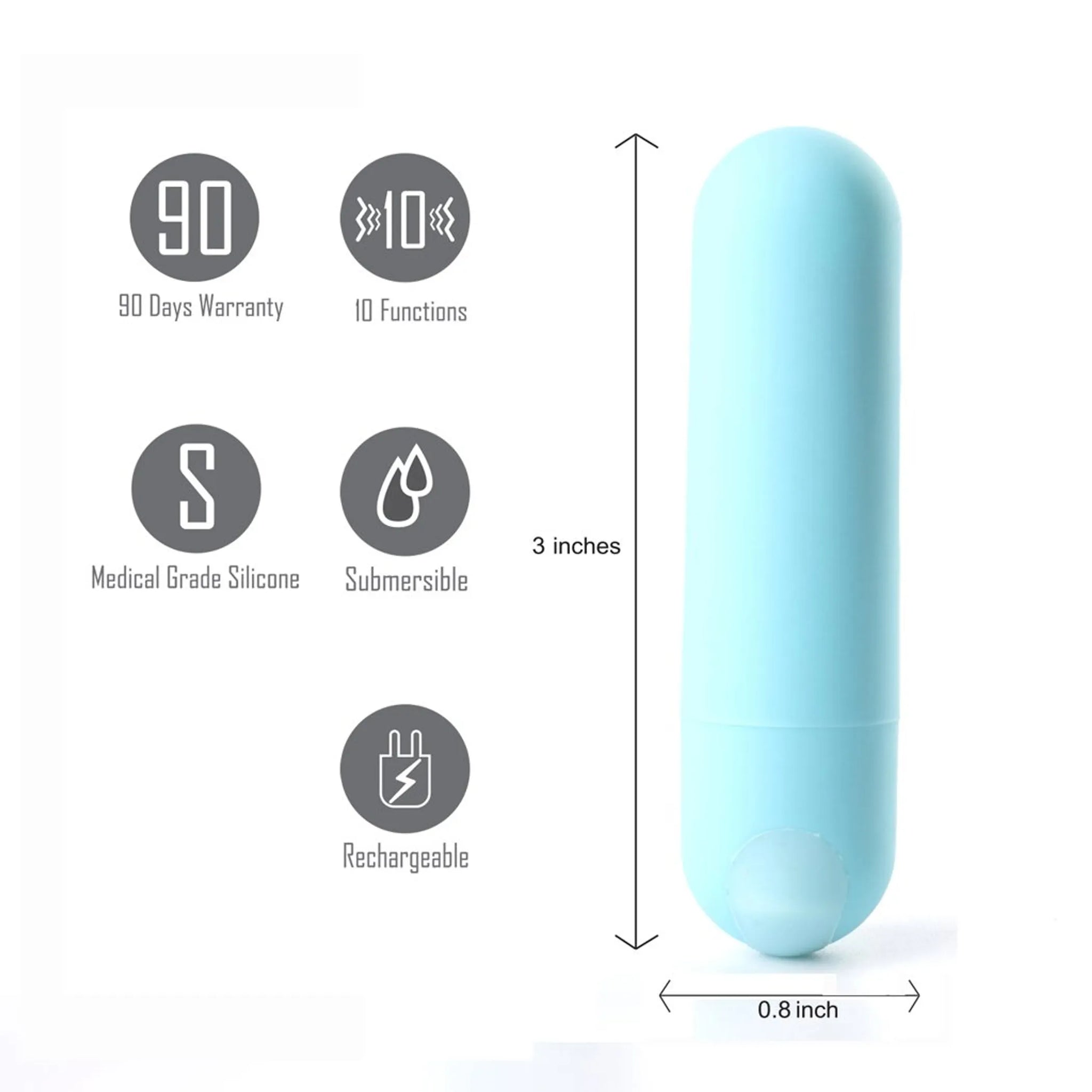 Super Charged Mini Bullet Vibrator - 3 Inches