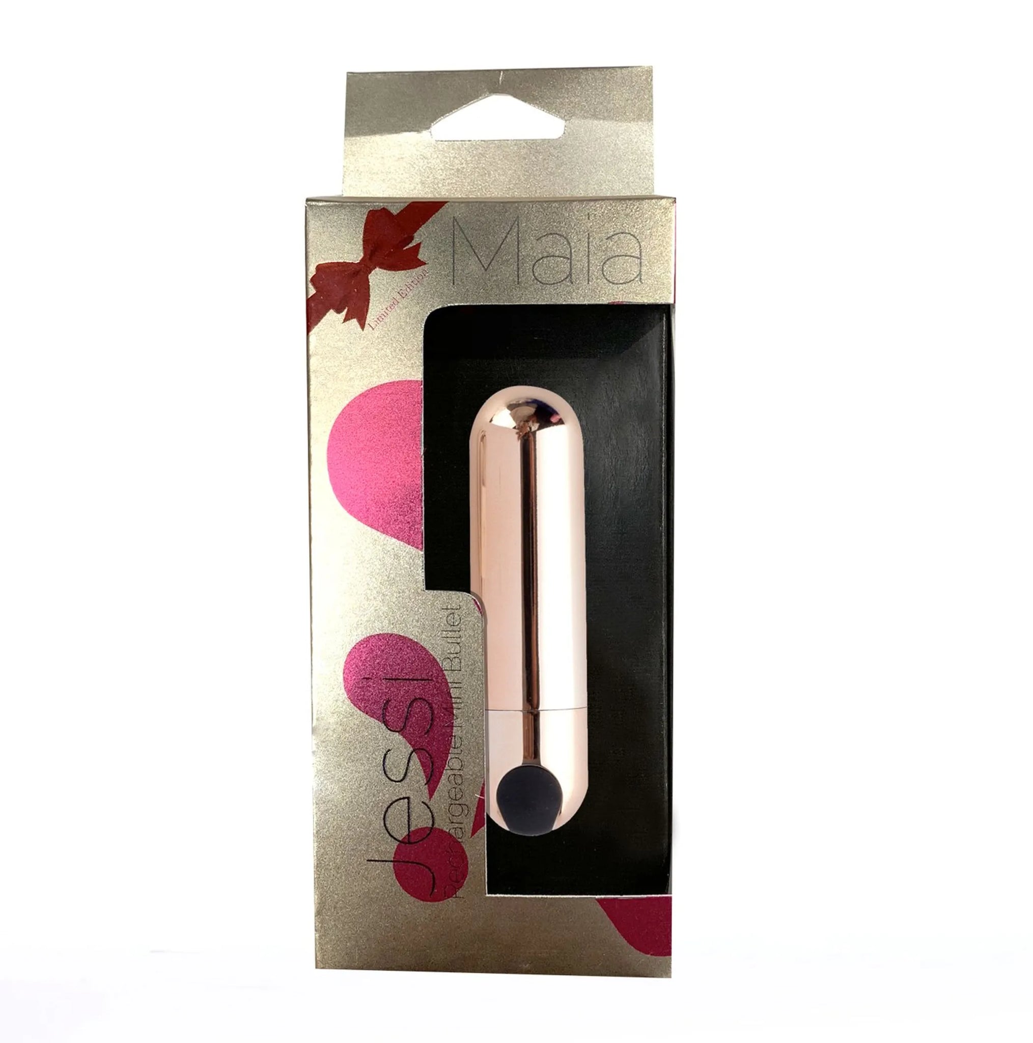 Mini Rechargeable Bullet Vibrator in Rose Gold