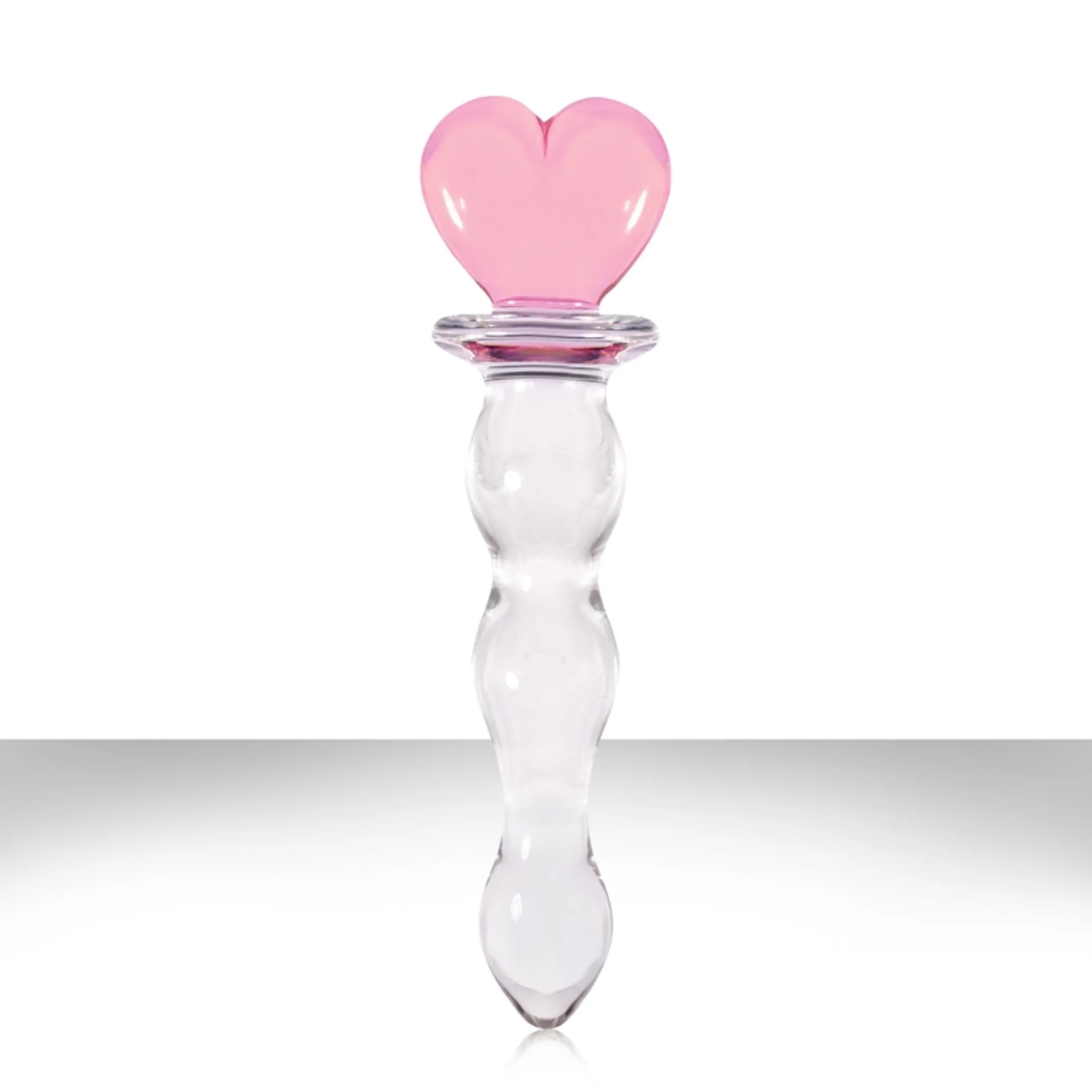 CRYSTAL HEART OF GLASS PINK