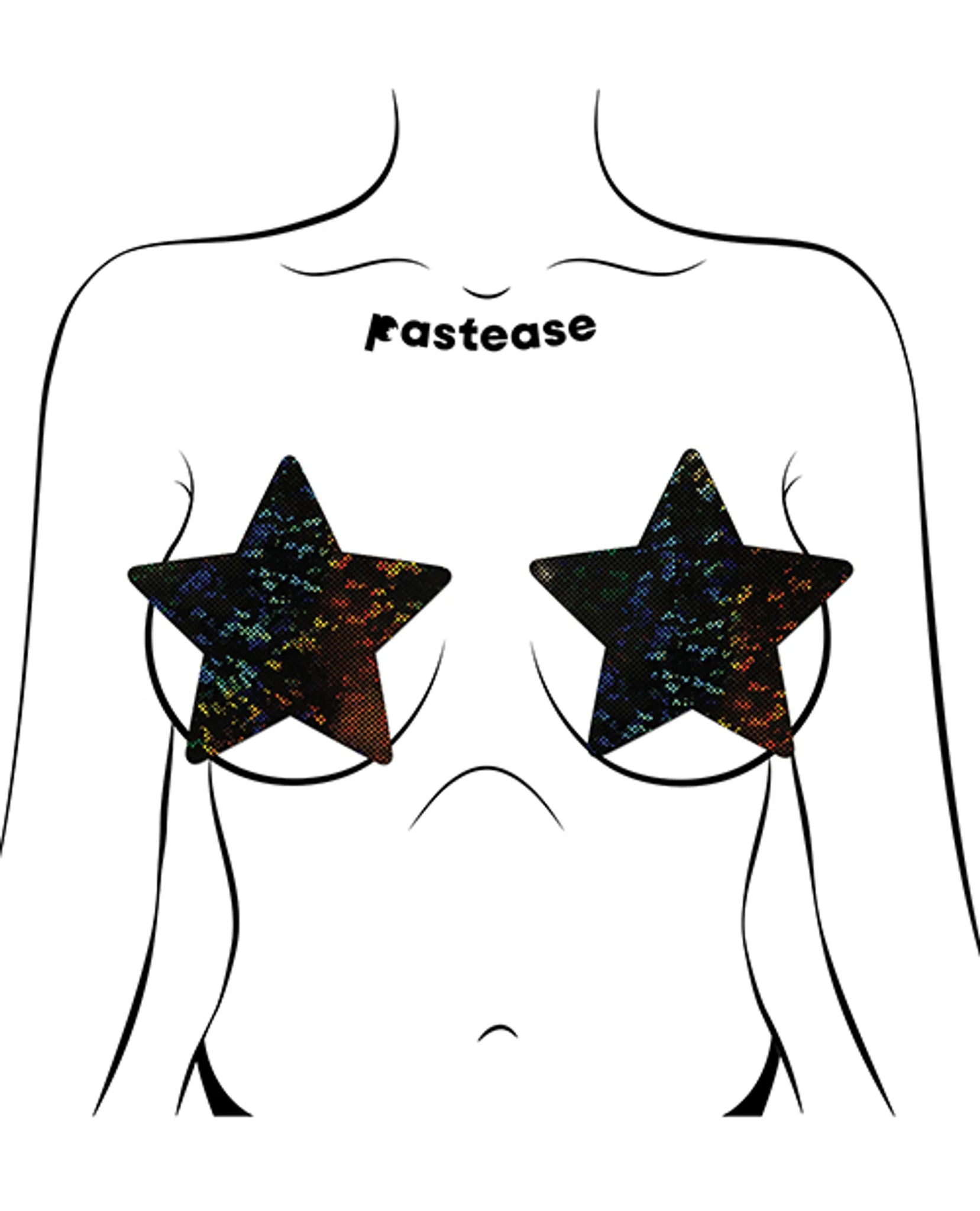 PASTEASE STAR BLACK DISCO BALL FULLER COVERAGE
