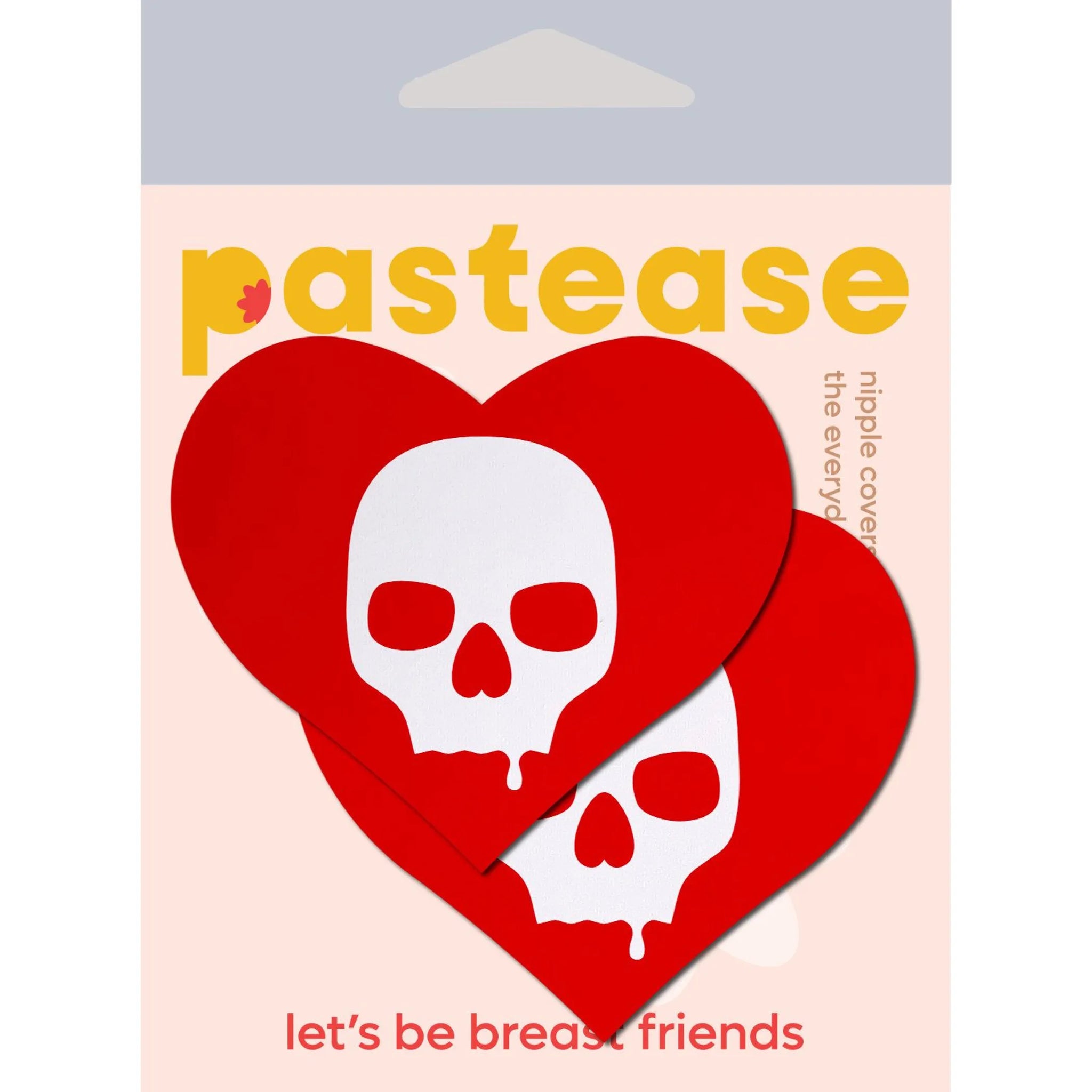 PASTEASE SULLEN SKULL RED HEARTS