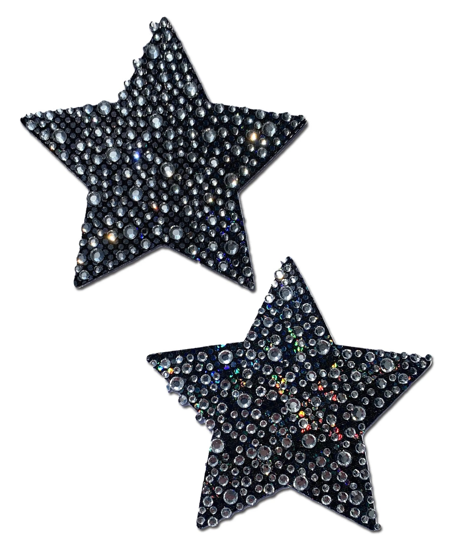 Crystal Black Star Nipple Pasties