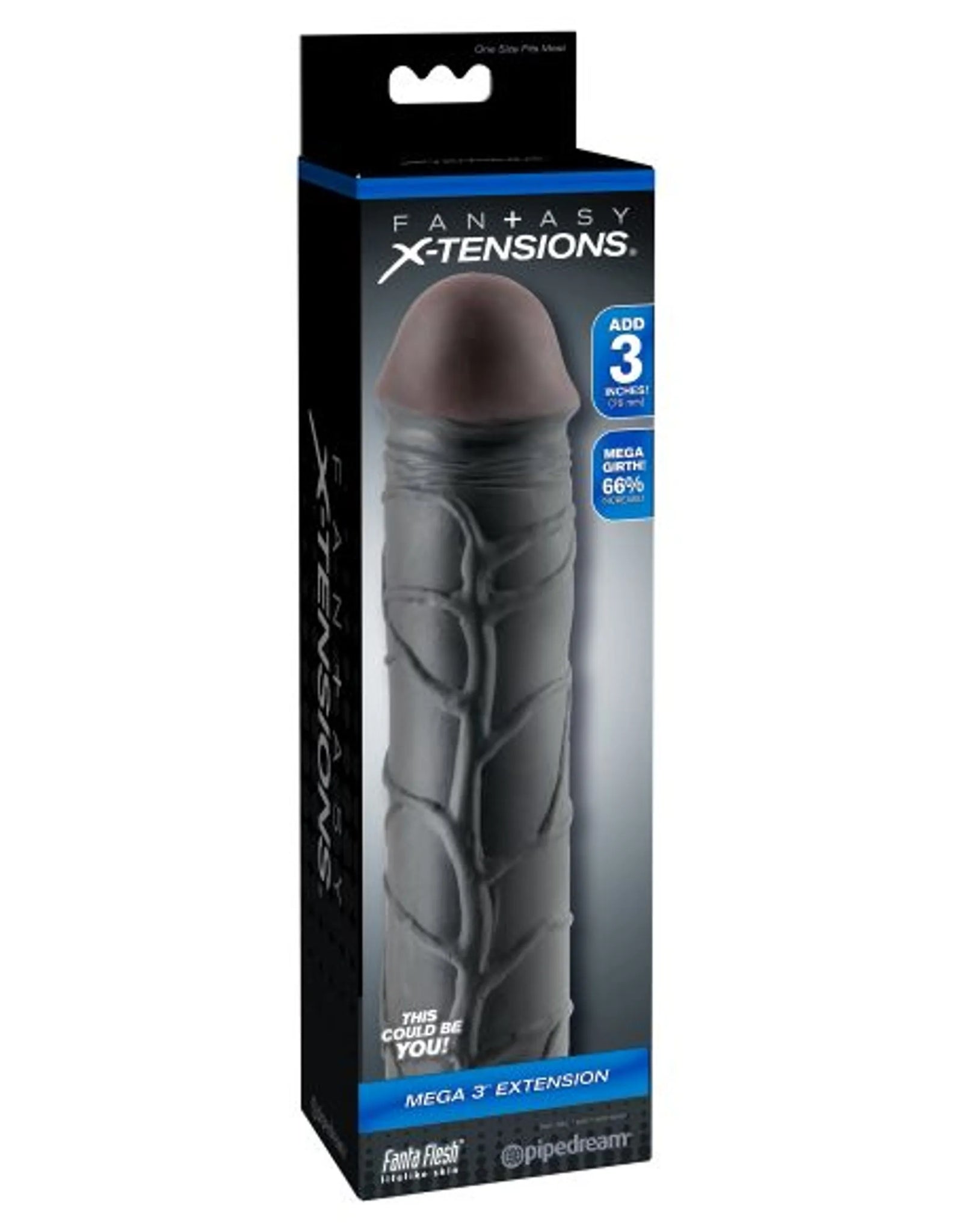 Fantasy X-Tensions Mega Extension 3in Black (by Pipedream)