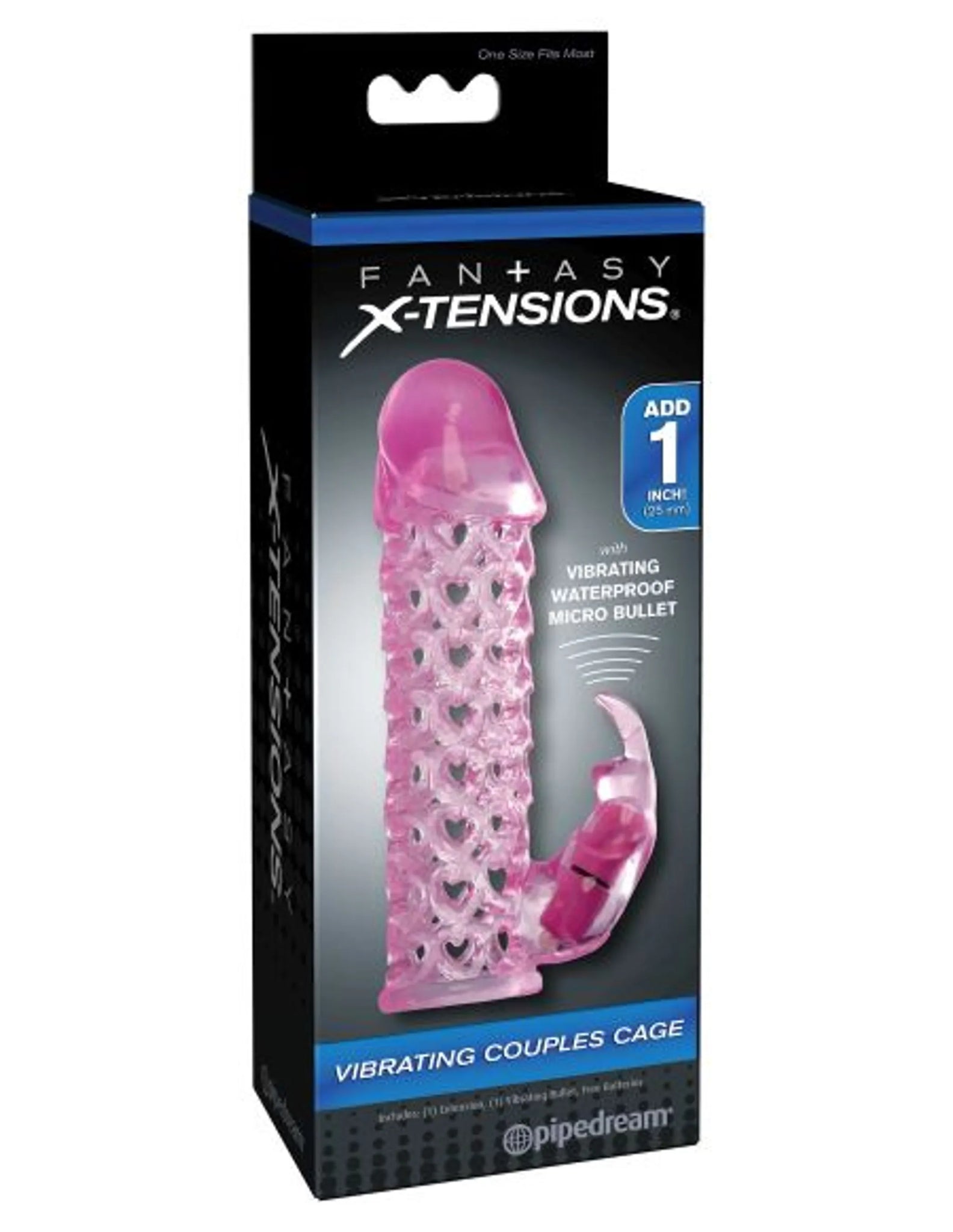 Fantasy X-Tensions Vibrating Couples Cage – Pink (by Pipedream)