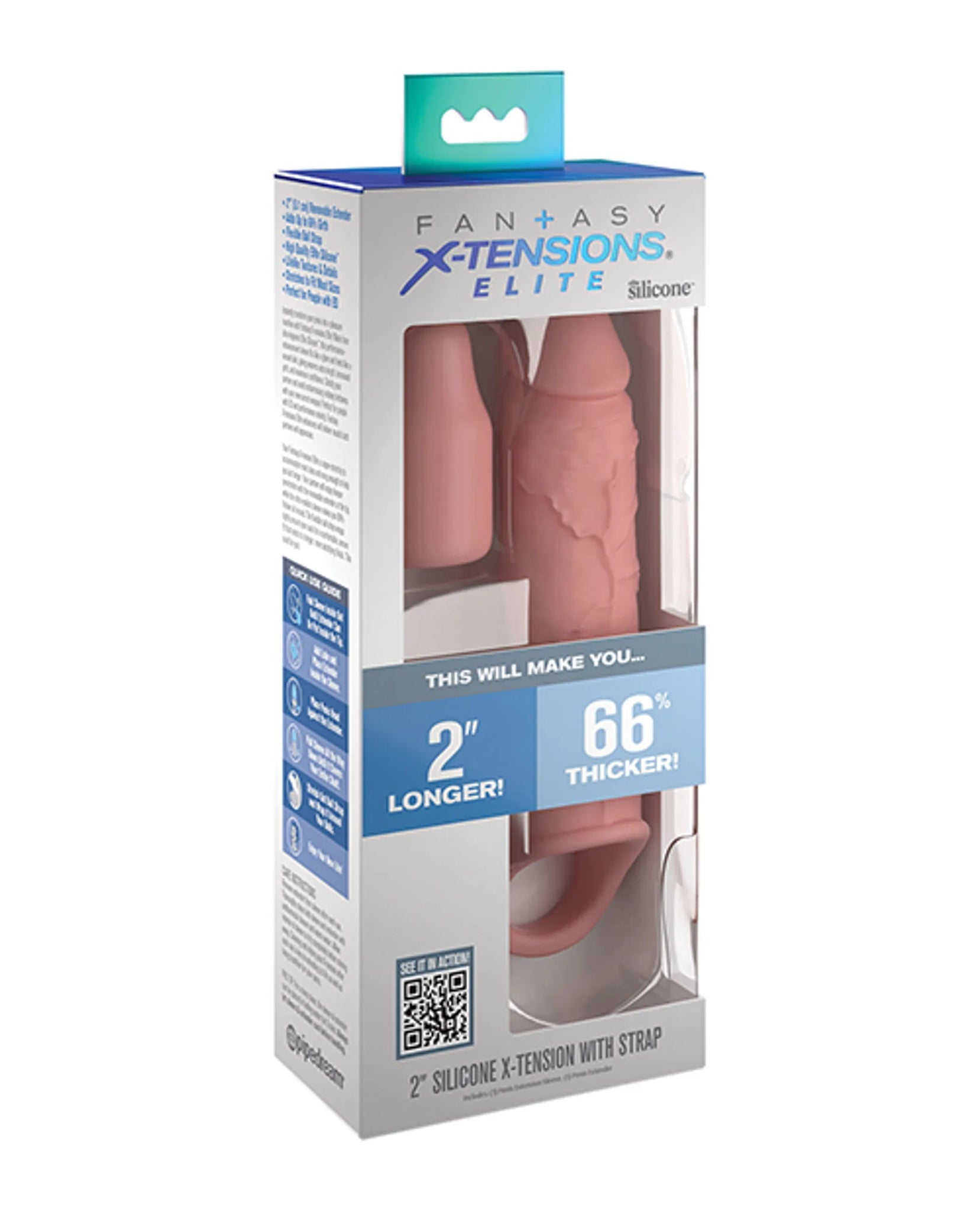 Fantasy X-Tensions Elite 6" Extension with Strap - Light Skin Tone