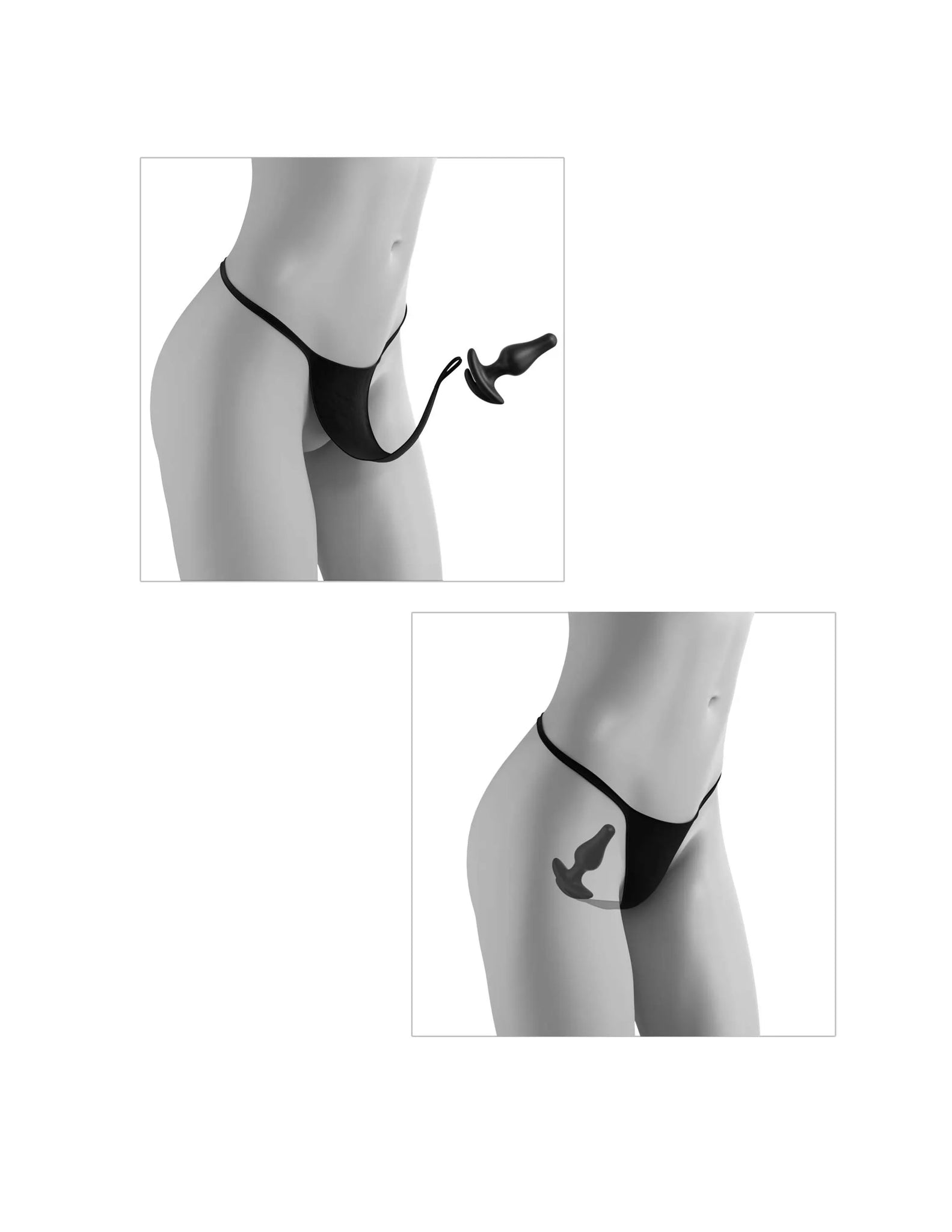 (D) HOOKUP PANTIES CROTCHLESS LOVE GARTER XL-XXL