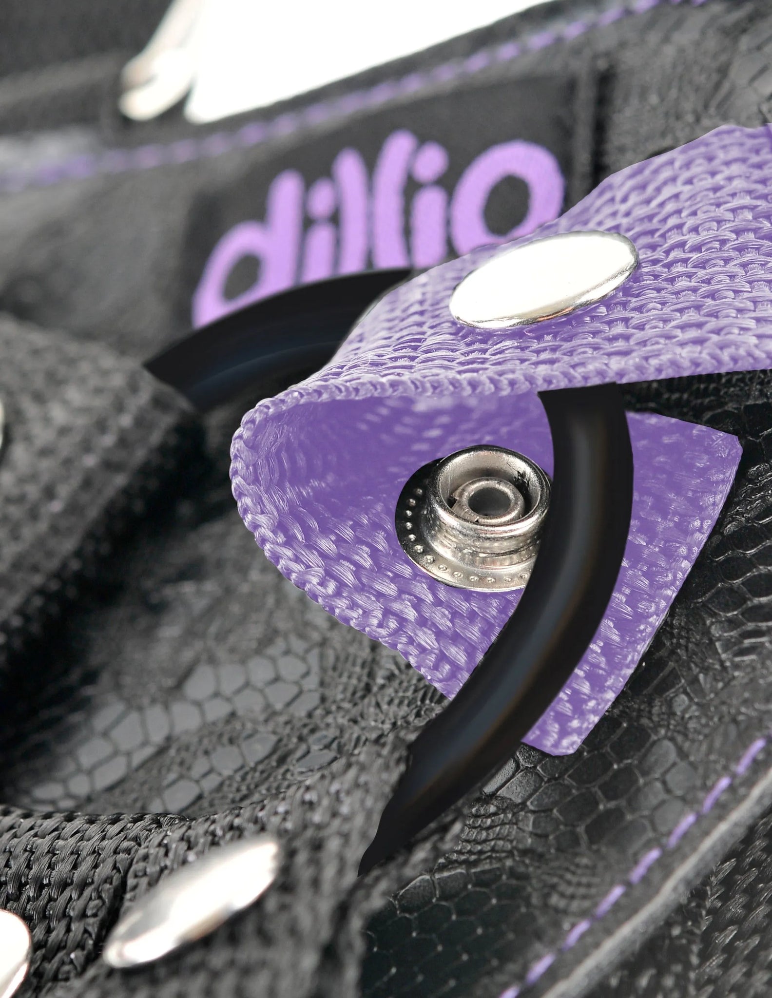 DILLIO 7 STRAP ON SUSPENDER HARNESS SET PURPLE "