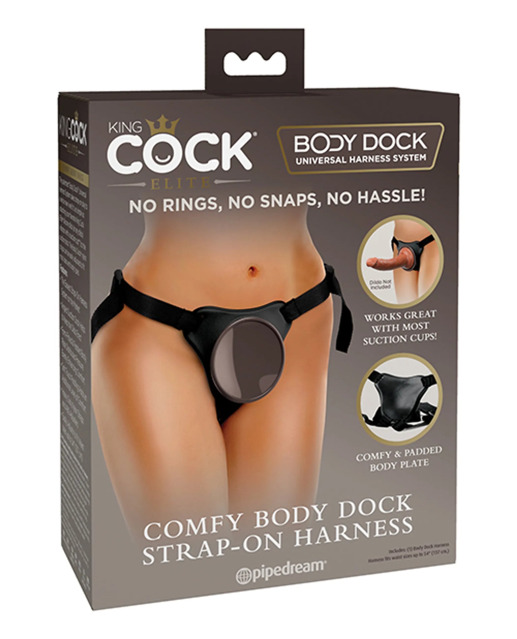 KING COCK ELITE COMFY BODY DOCK STRAP ON HARNESS