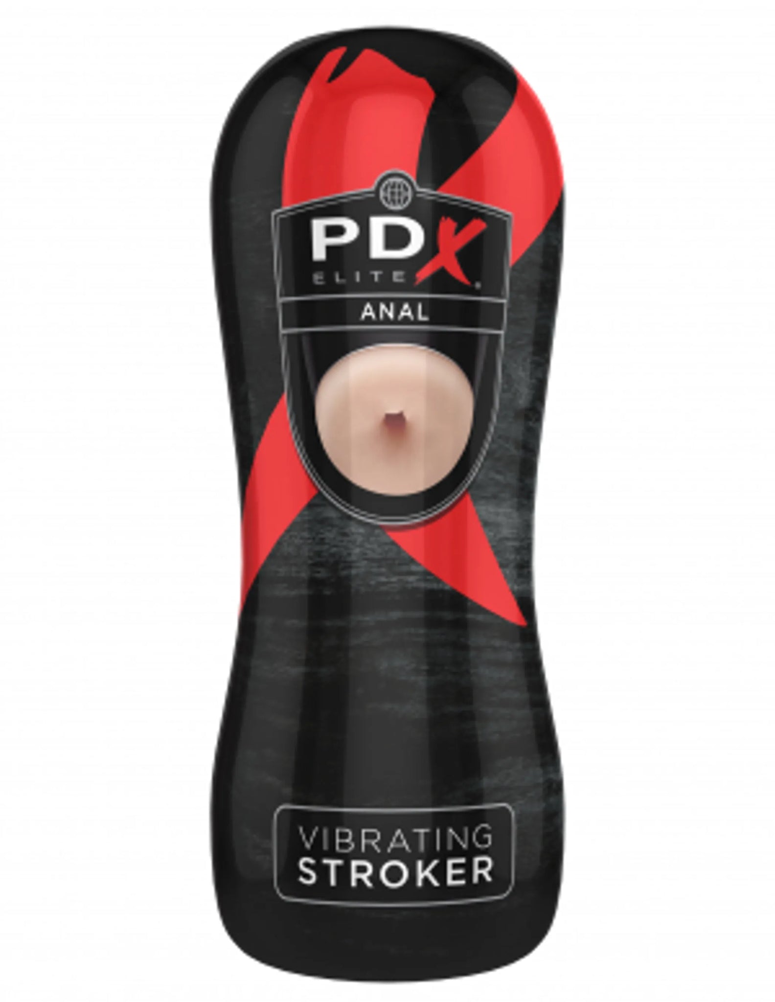 Vibrating Anal Stroker with Realistic Feel, 5.5" Insertable Length