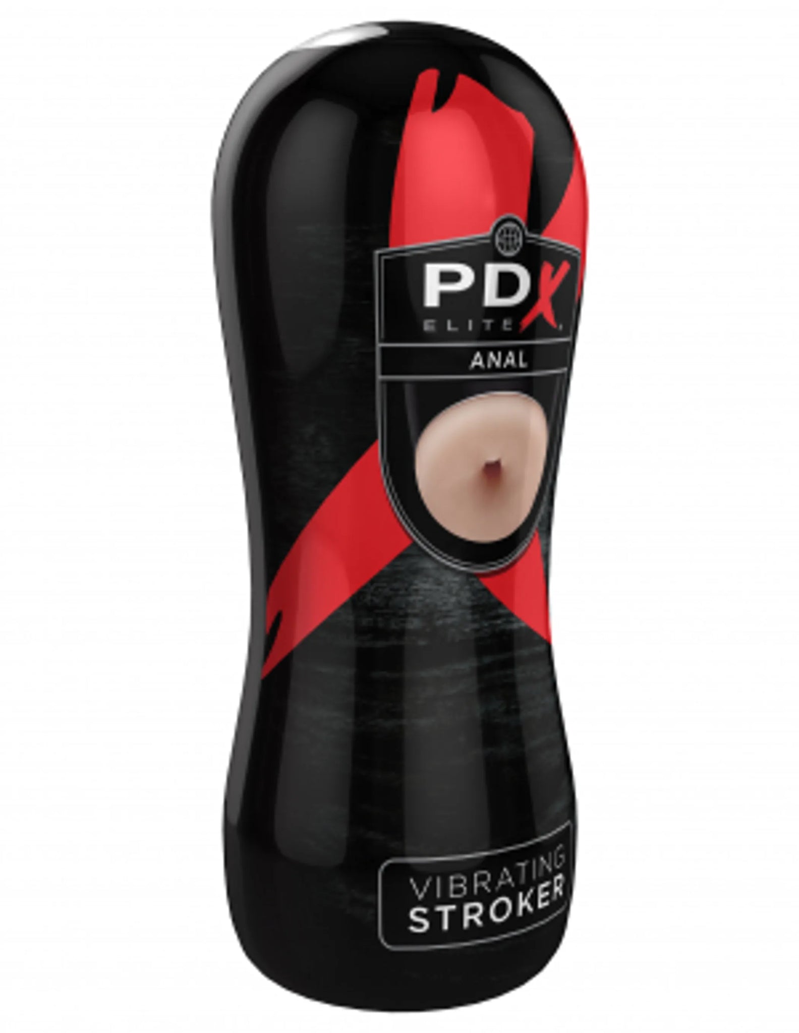 Vibrating Anal Stroker with Realistic Feel, 5.5" Insertable Length
