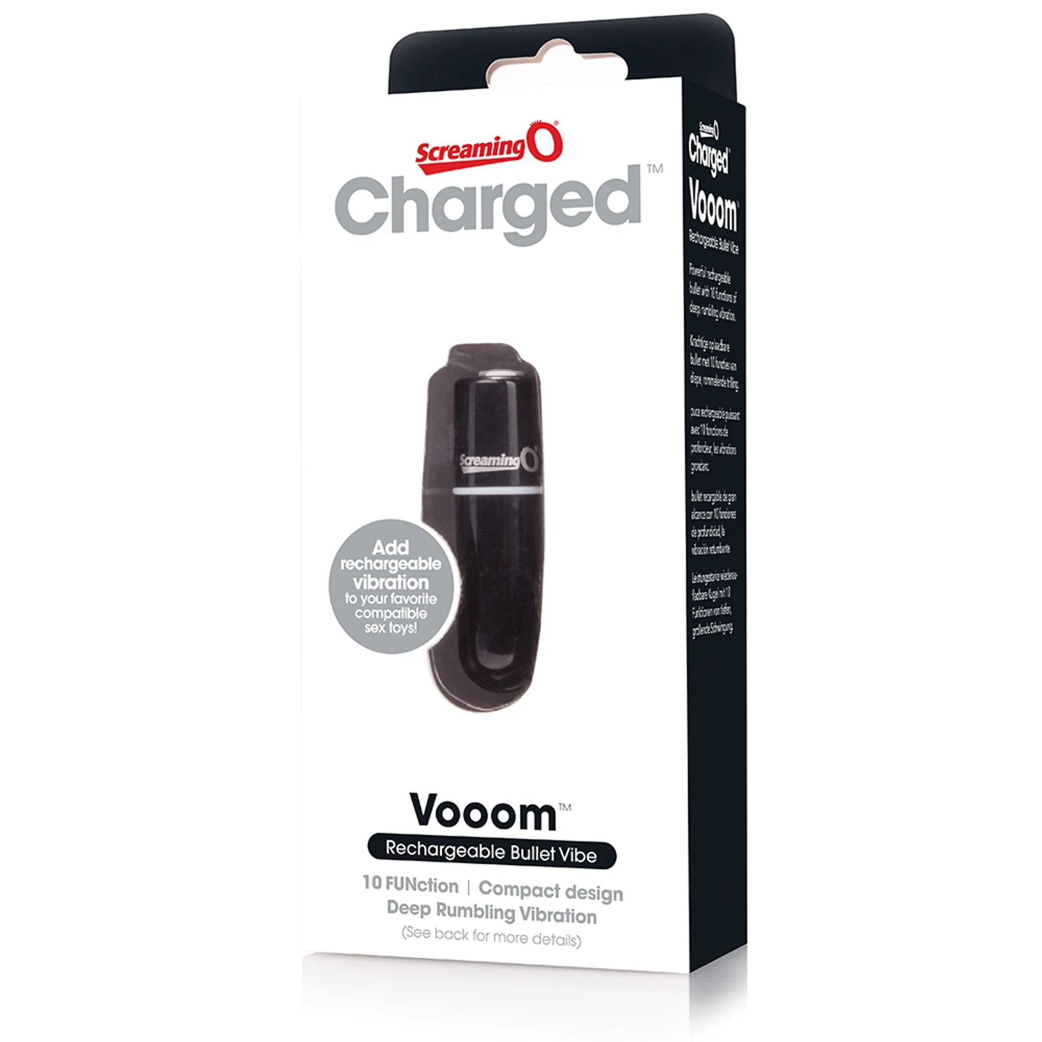 SCREAMING O CHARGED VOOOM RECHARGEABLE BULLET VIBE BLACK