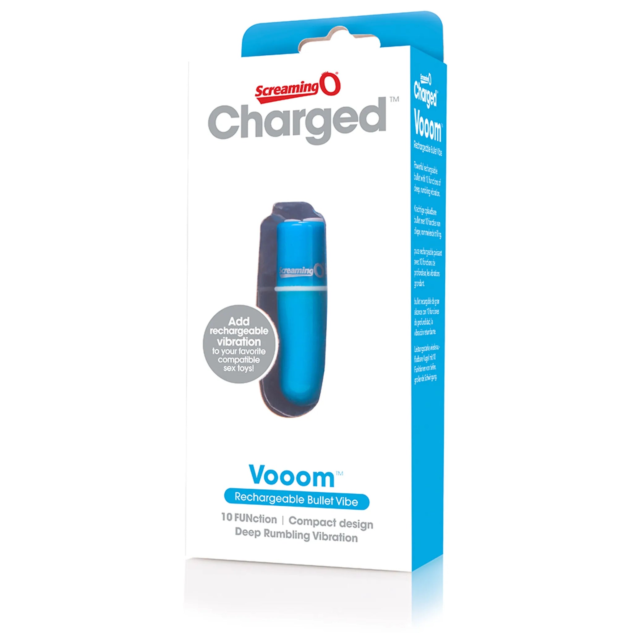 SCREAMING O CHARGED VOOOM RECHARGEABLE BULLET VIBE BLUE