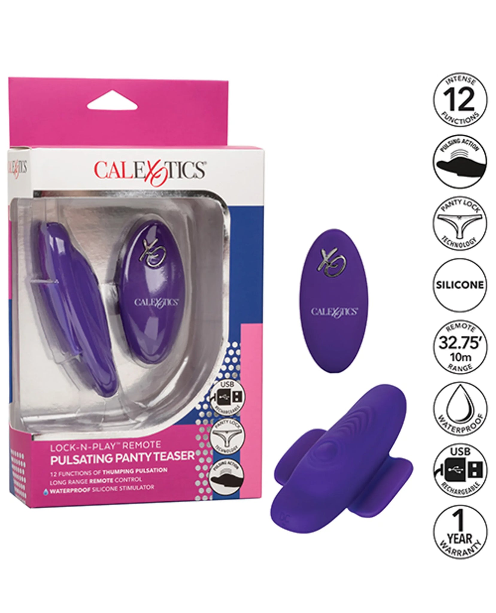 Lock-N-Play Remote Pulsating Panty Teaser