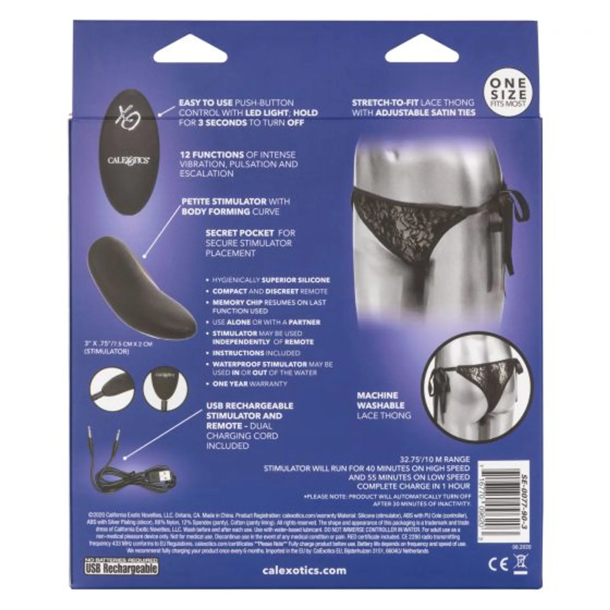REMOTE CONTROL LACE THONG SET