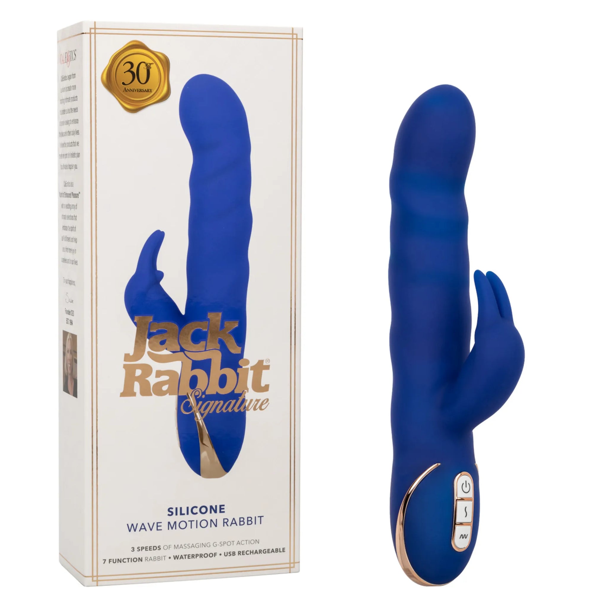Signature Wave Motion Rabbit Vibrator - Blue
