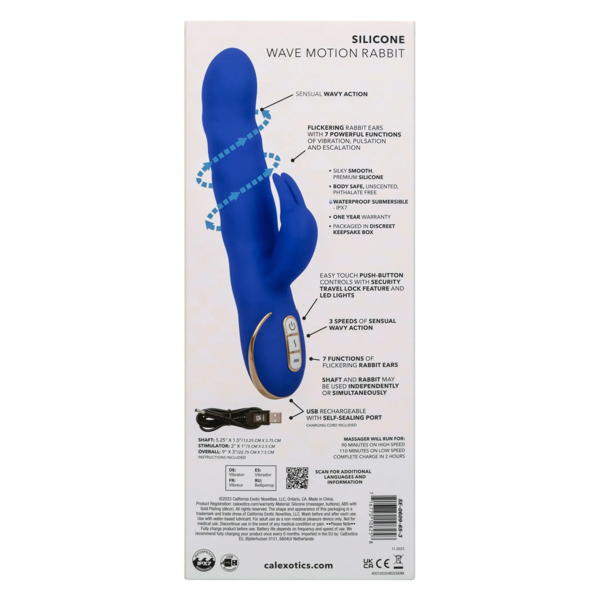 Signature Wave Motion Rabbit Vibrator - Blue