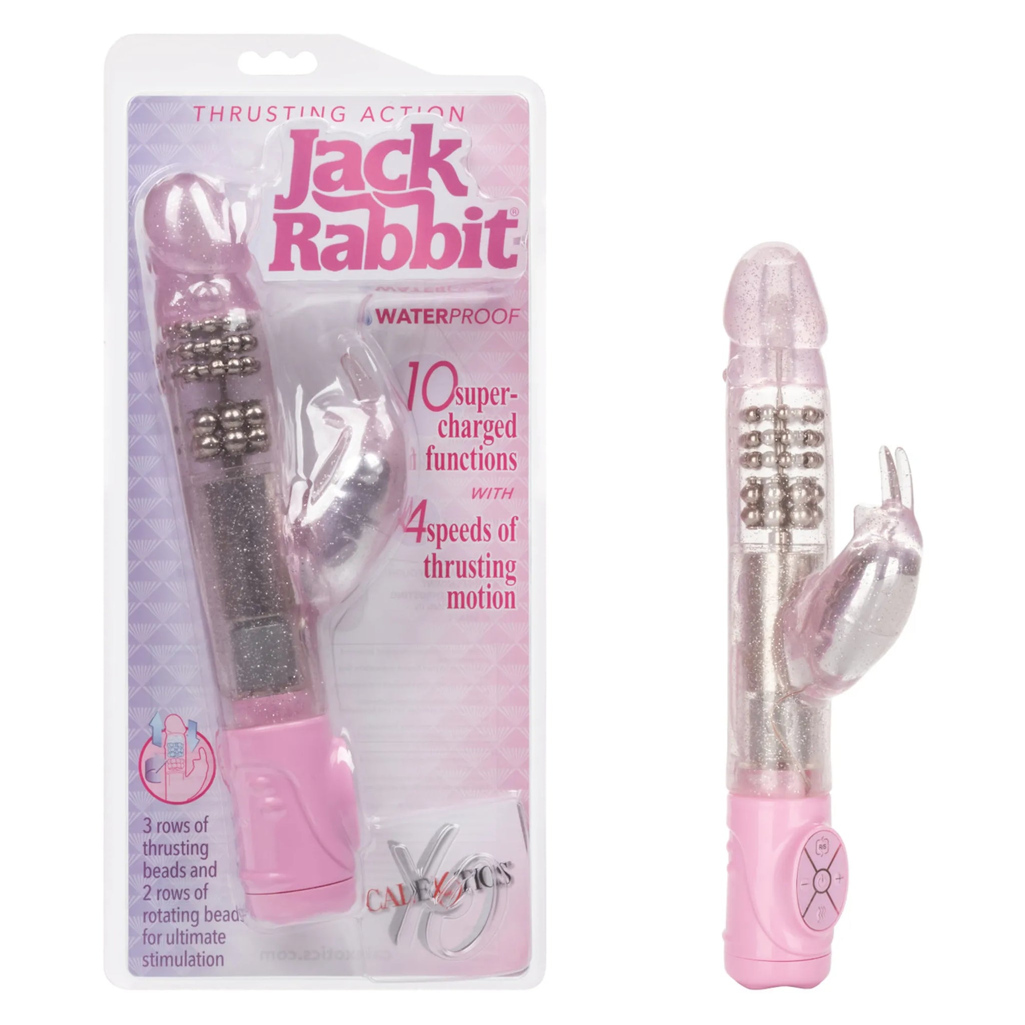 Thrusting Jack Rabbit Vibrator - Pink