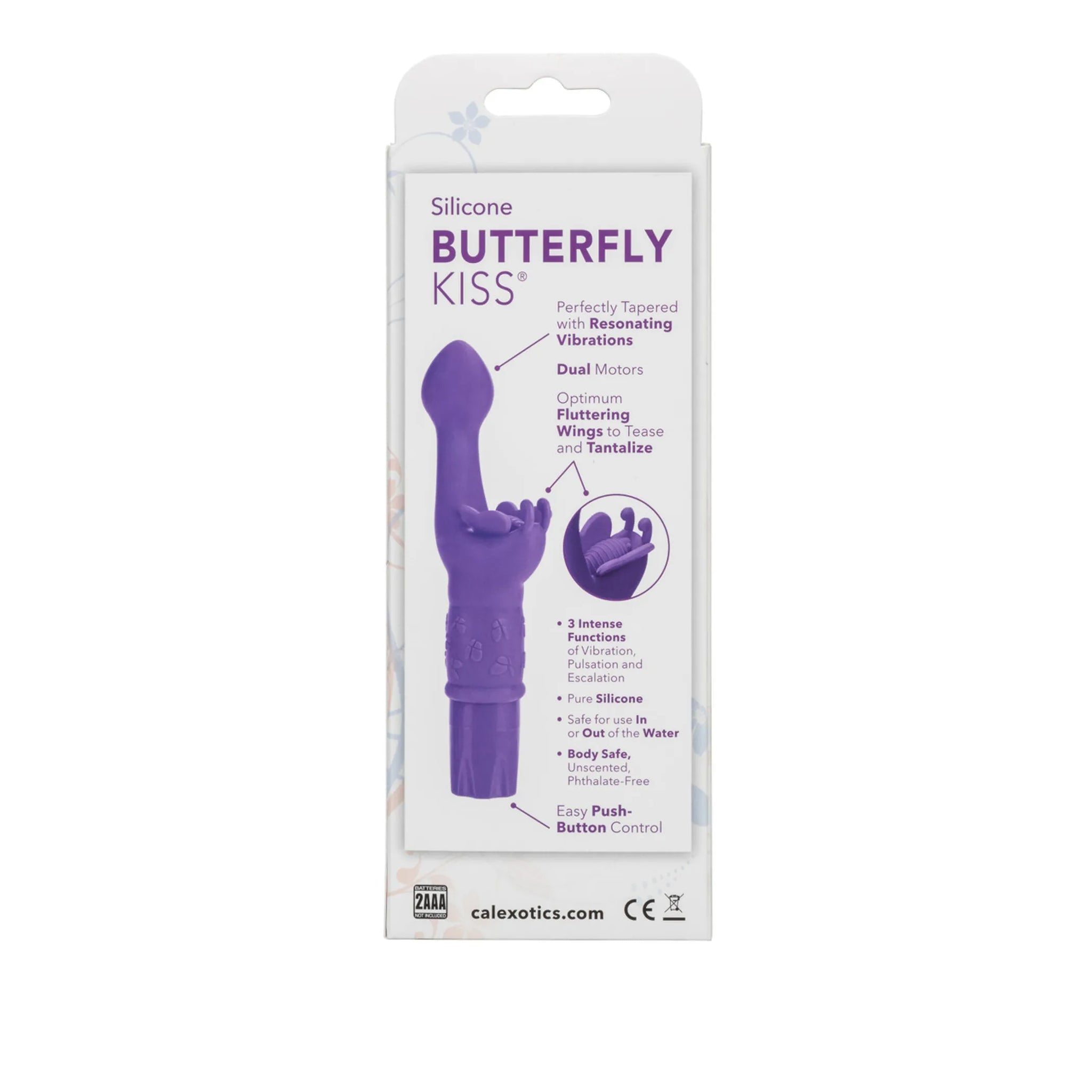 Butterfly Kiss Silicone Vibrator - Purple