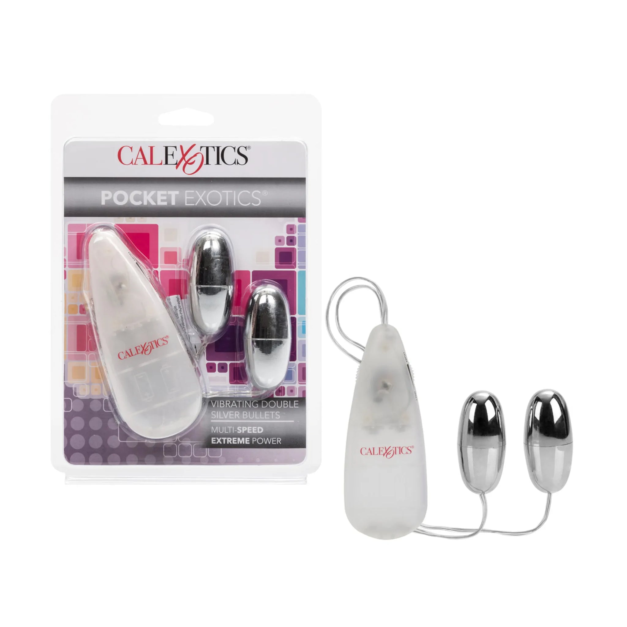 Pocket Double Bullet Vibrator Silver