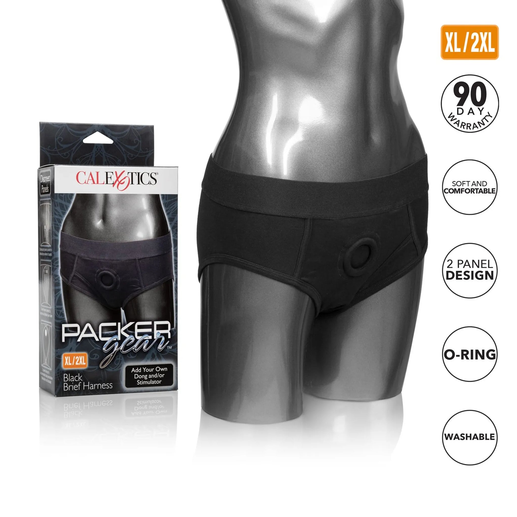PACKER GEAR BLACK BRIEF HARNESS XL/2XL