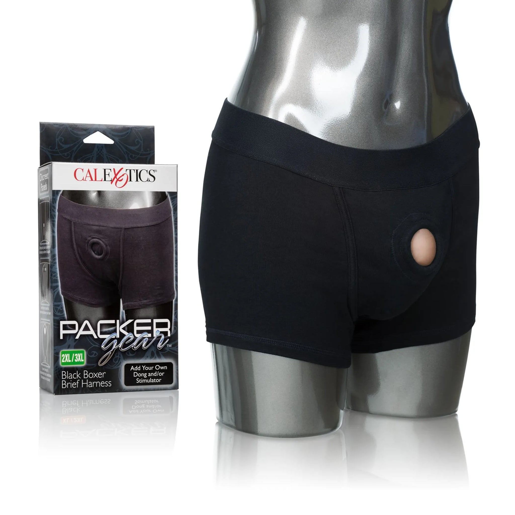 PACKER GEAR BLACK BOXER BRIEF HARNESS