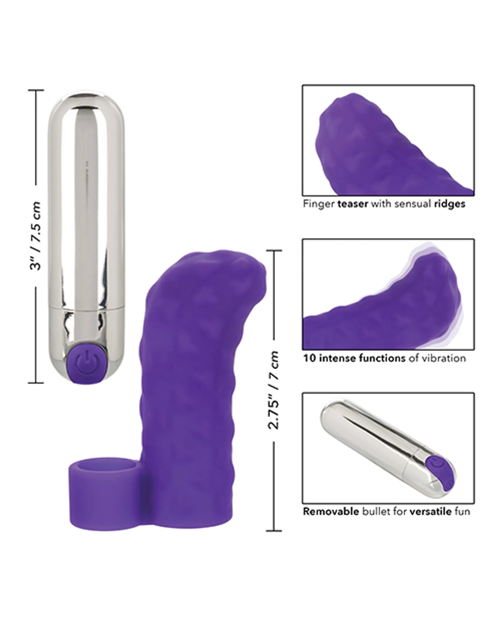 Rechargeable Finger Teaser with 10 Vibration Modes