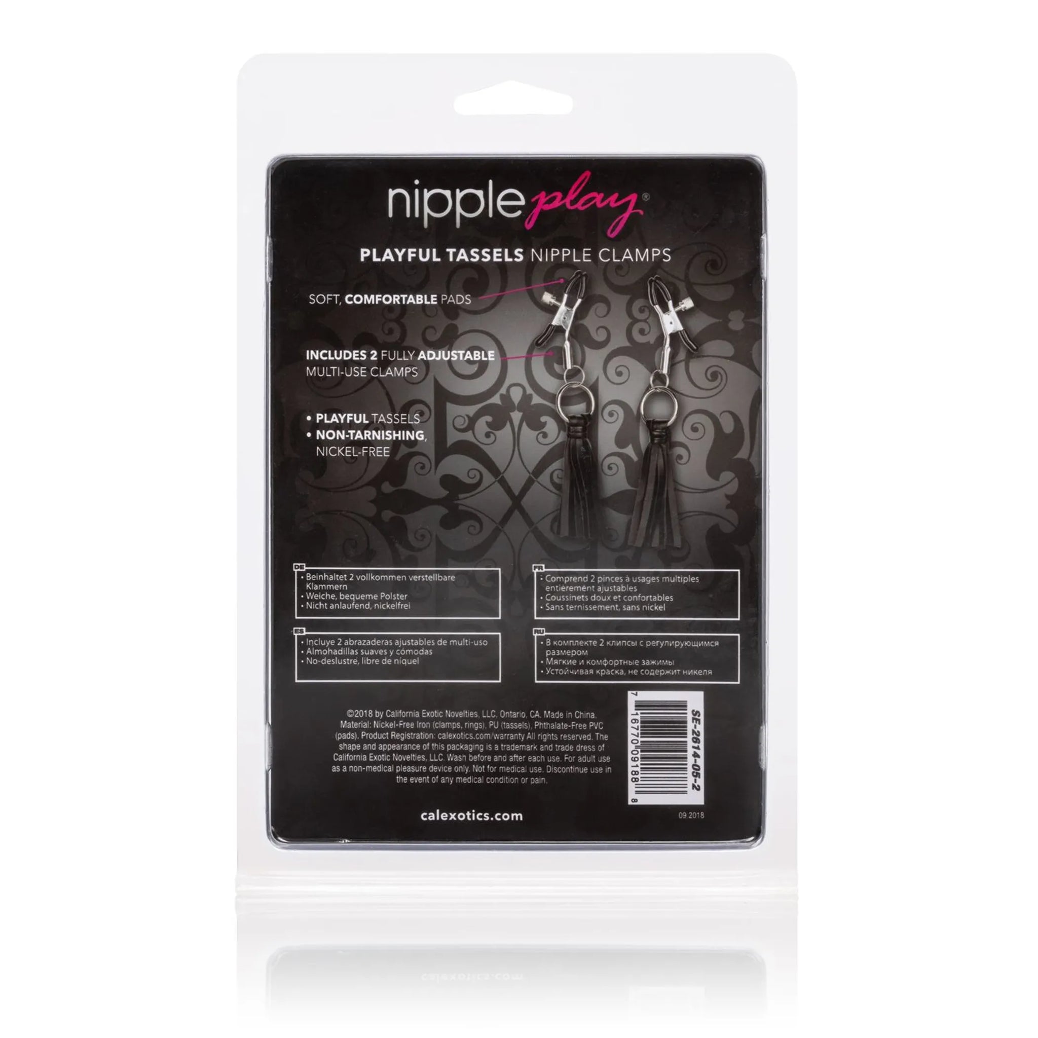 NIPPLE PLAY PLAYFUL TASSELS NIPPLE CLAMPS BLACK