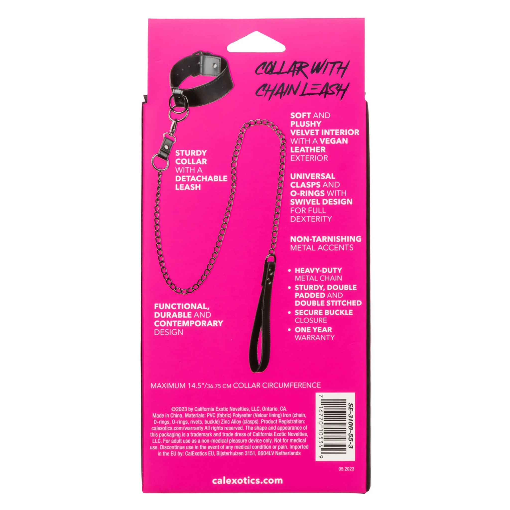 EUPHORIA COLLAR W/ CHAIN LEASH
