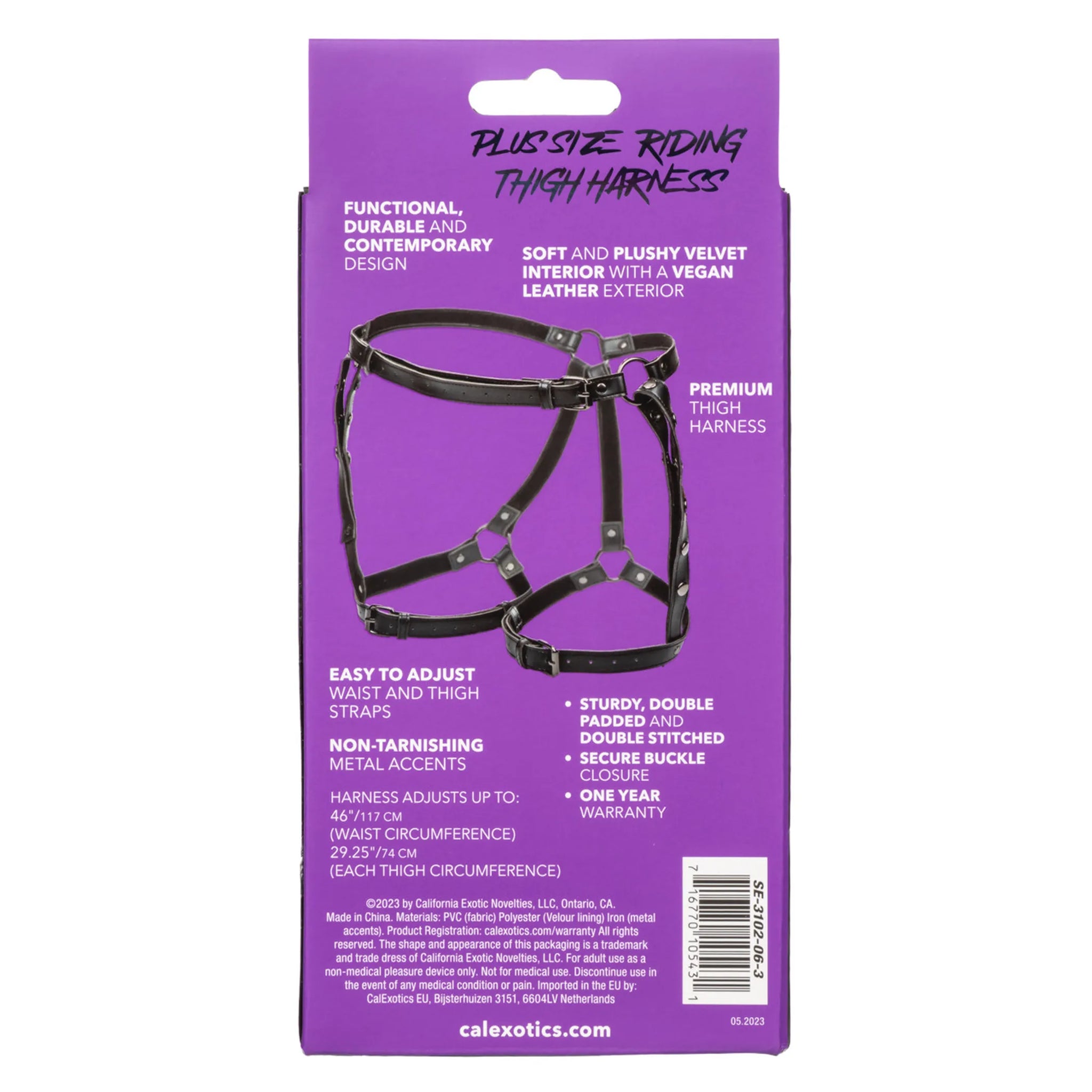 EUPHORIA PLUS SIZE RIDING THIGH HARNESS