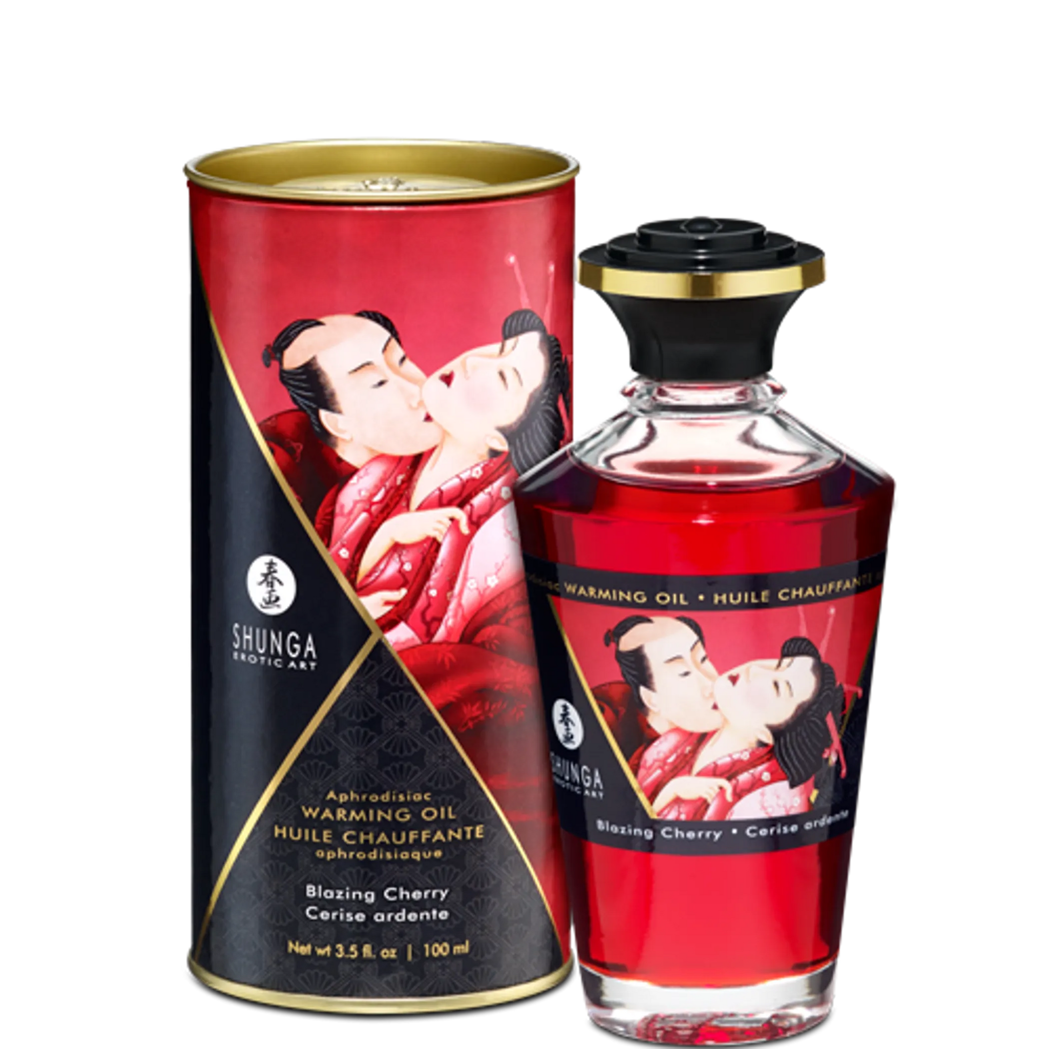 WARMING MASSAGE OIL BLAZING CHERRY 3.5 OZ
