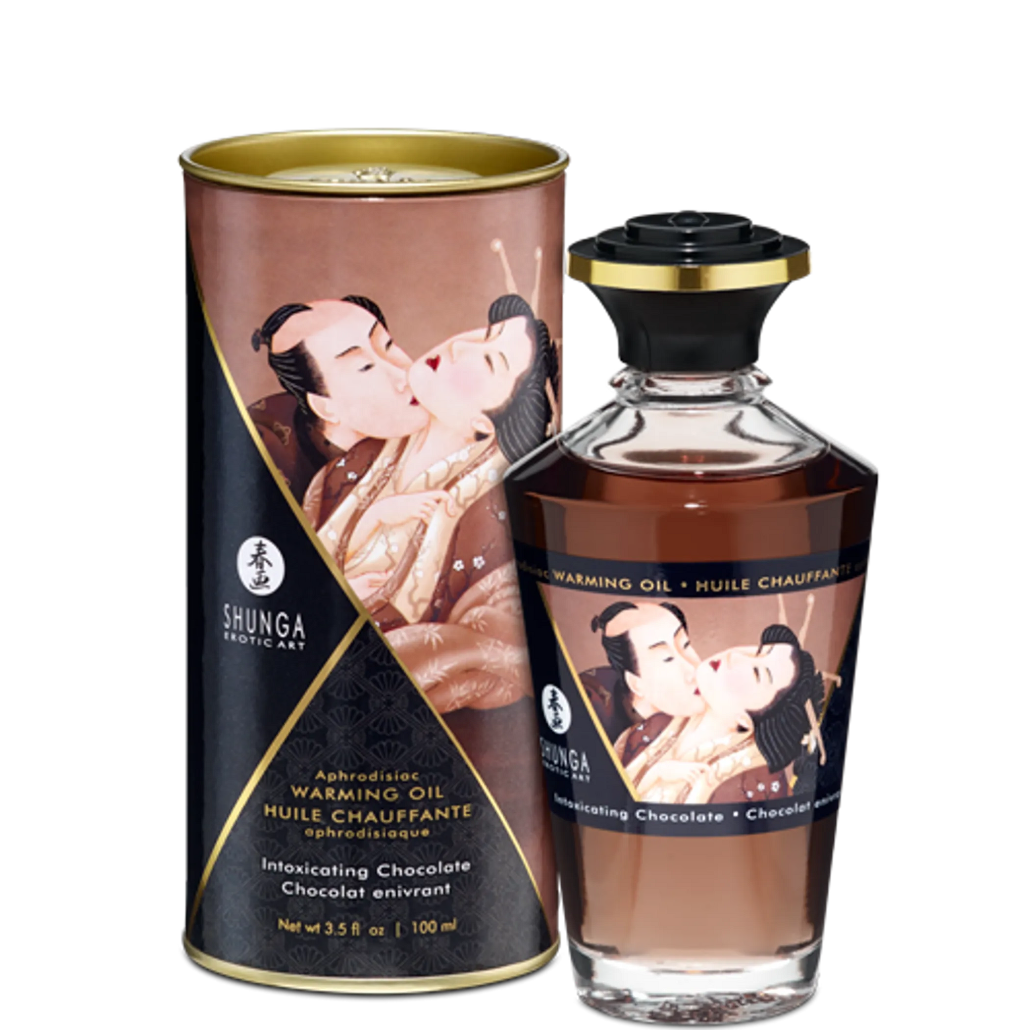 Warming Massage Oil - Intoxicating Chocolate, 3.5 oz