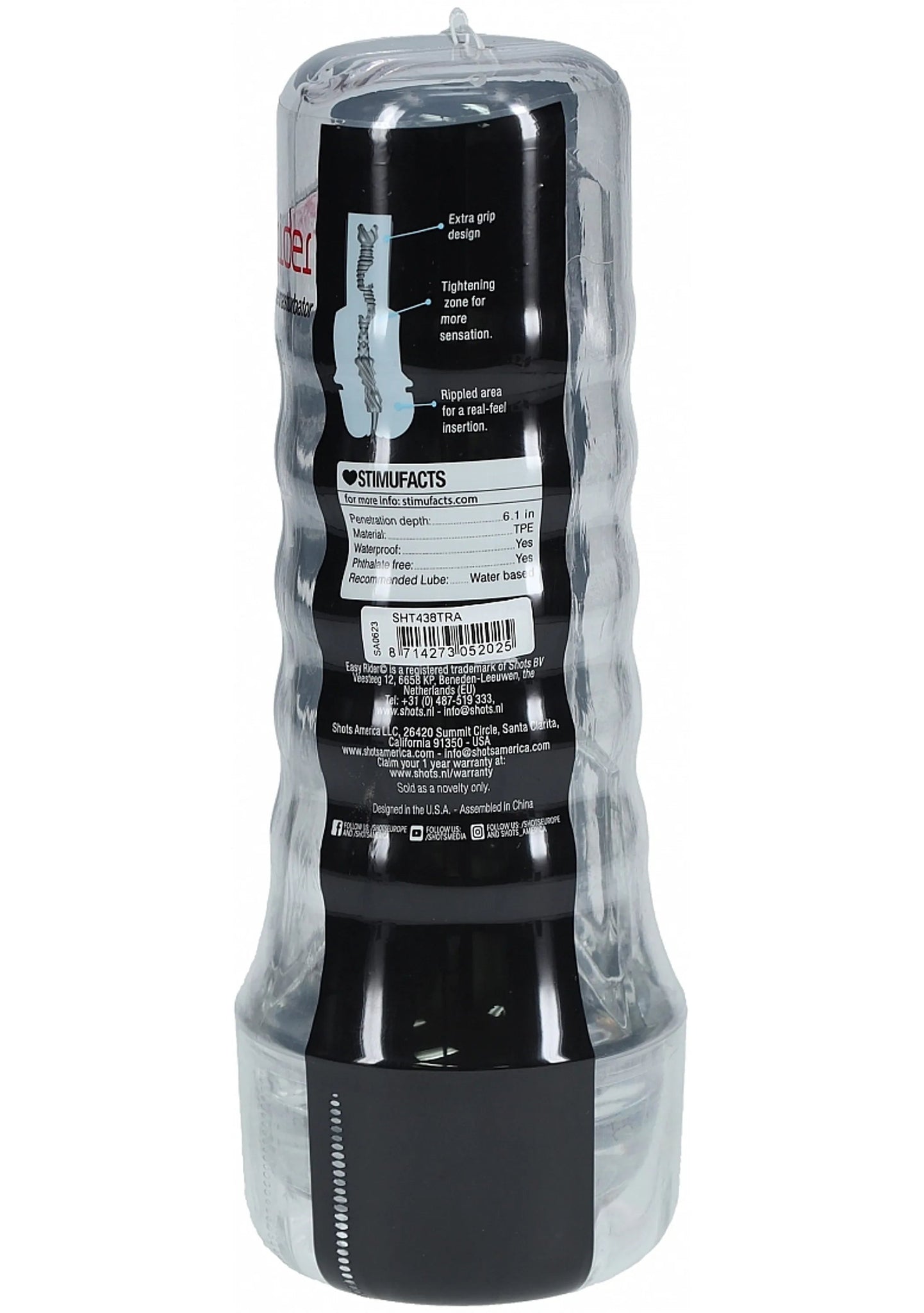 EASY RIDER CLEAR FLASHLIGHT CASE TRANSPARENT SHOTS AMERICA