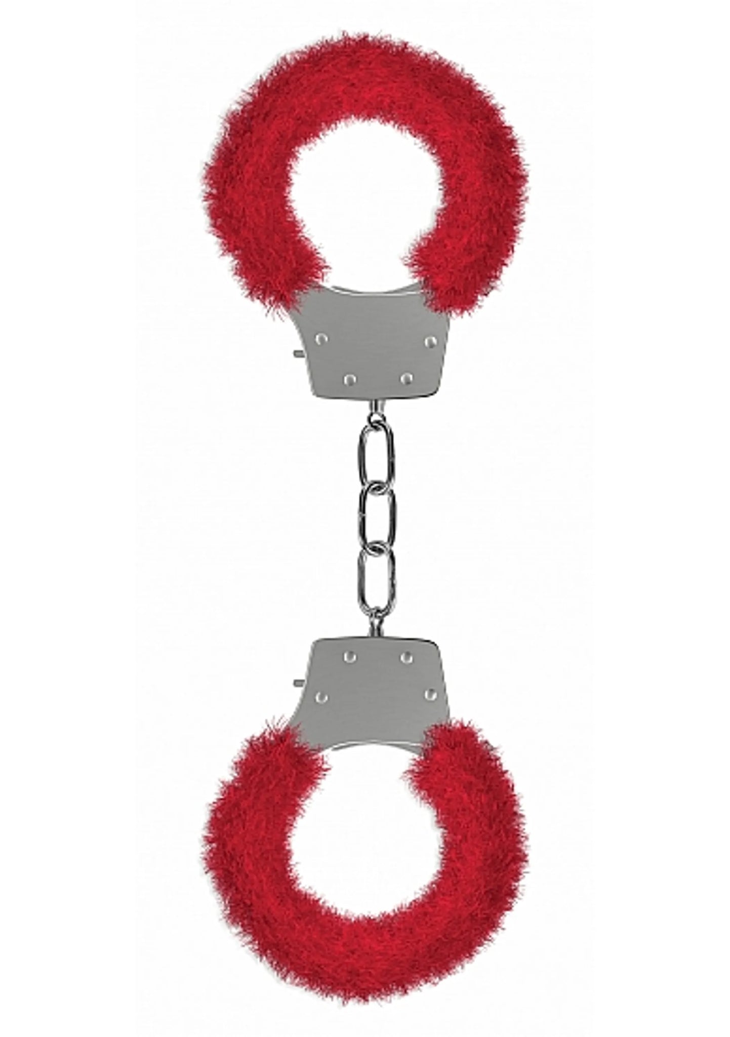 PLEASURE HANDCUFFS FURRY RED