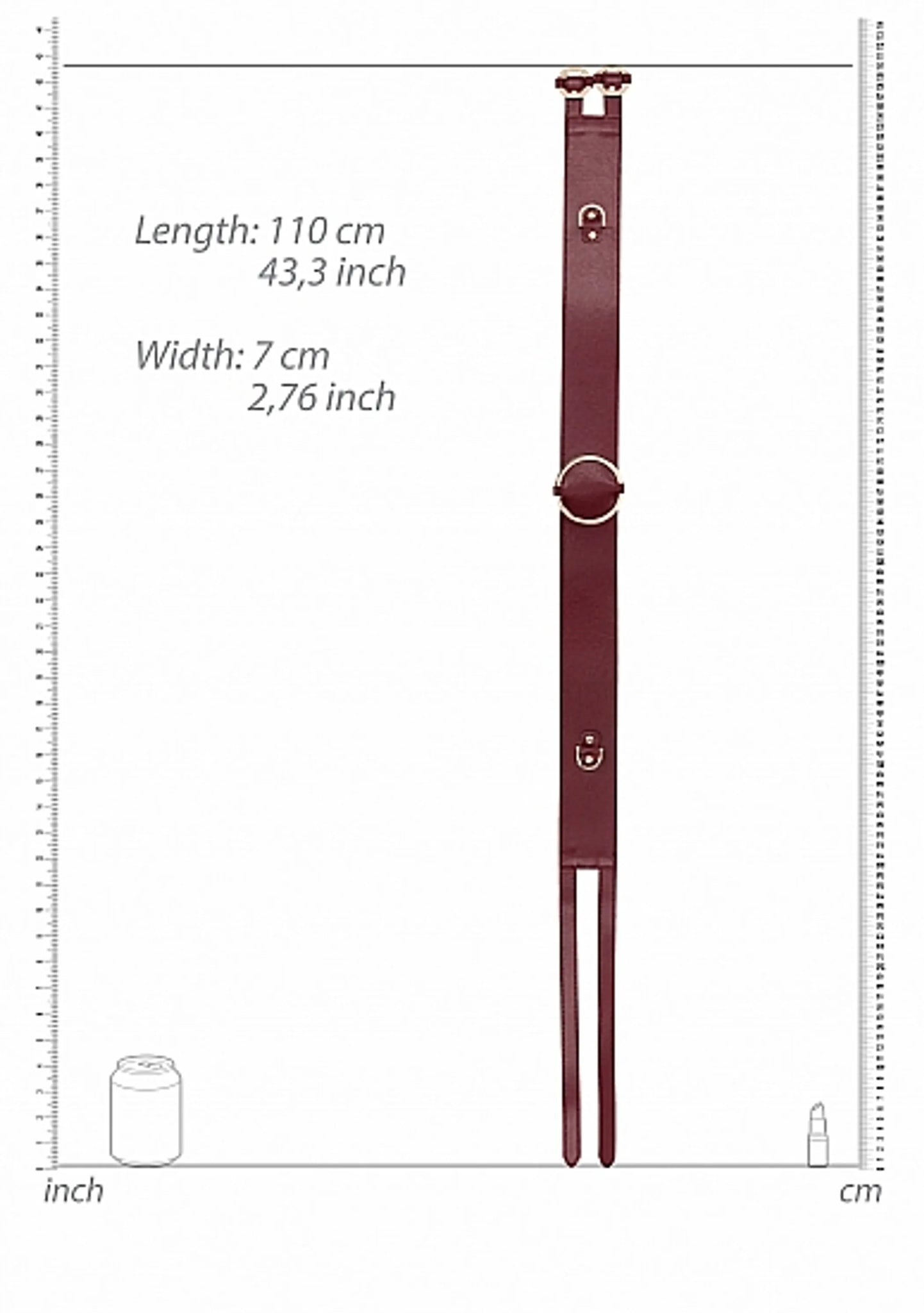 OUCH HALO WAIST BELT BURGUNDY