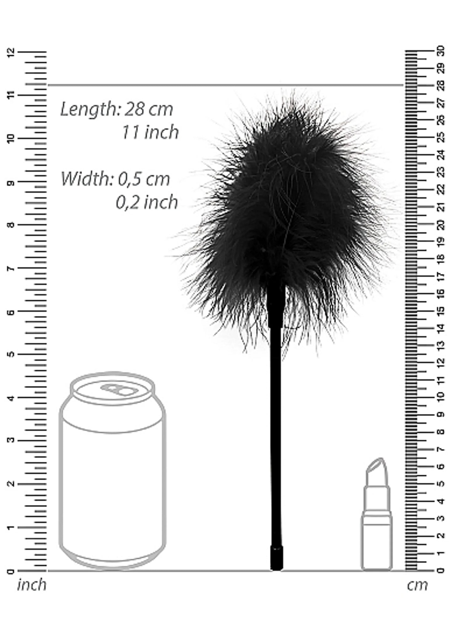 B&W FEATHER TICKLER