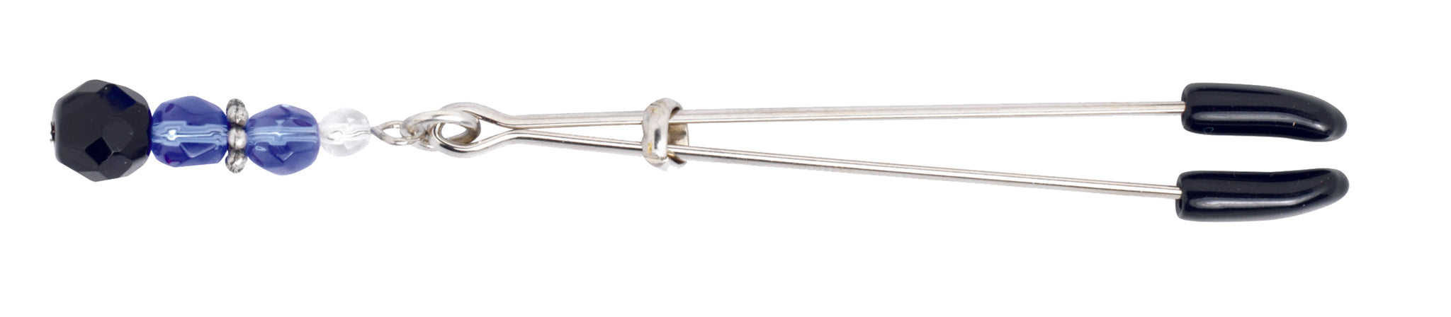TWEEZER CLIT CLAMP W/BLUE BEADS