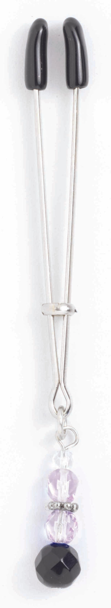 TWEEZER CLIT CLAMP W/PURPLE BEADS