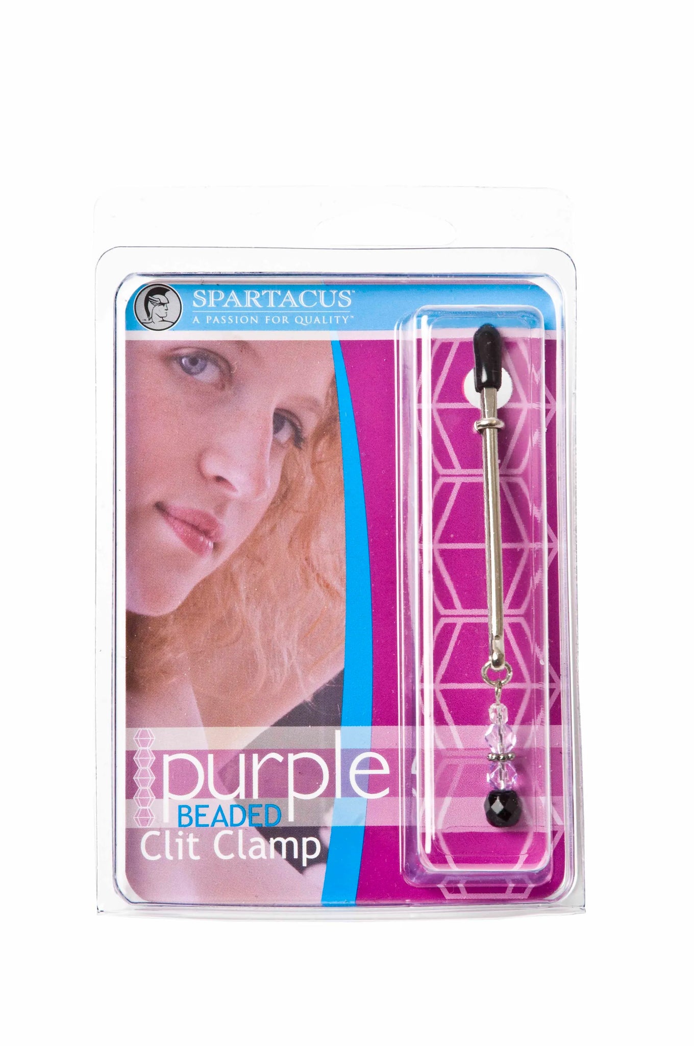 TWEEZER CLIT CLAMP W/PURPLE BEADS
