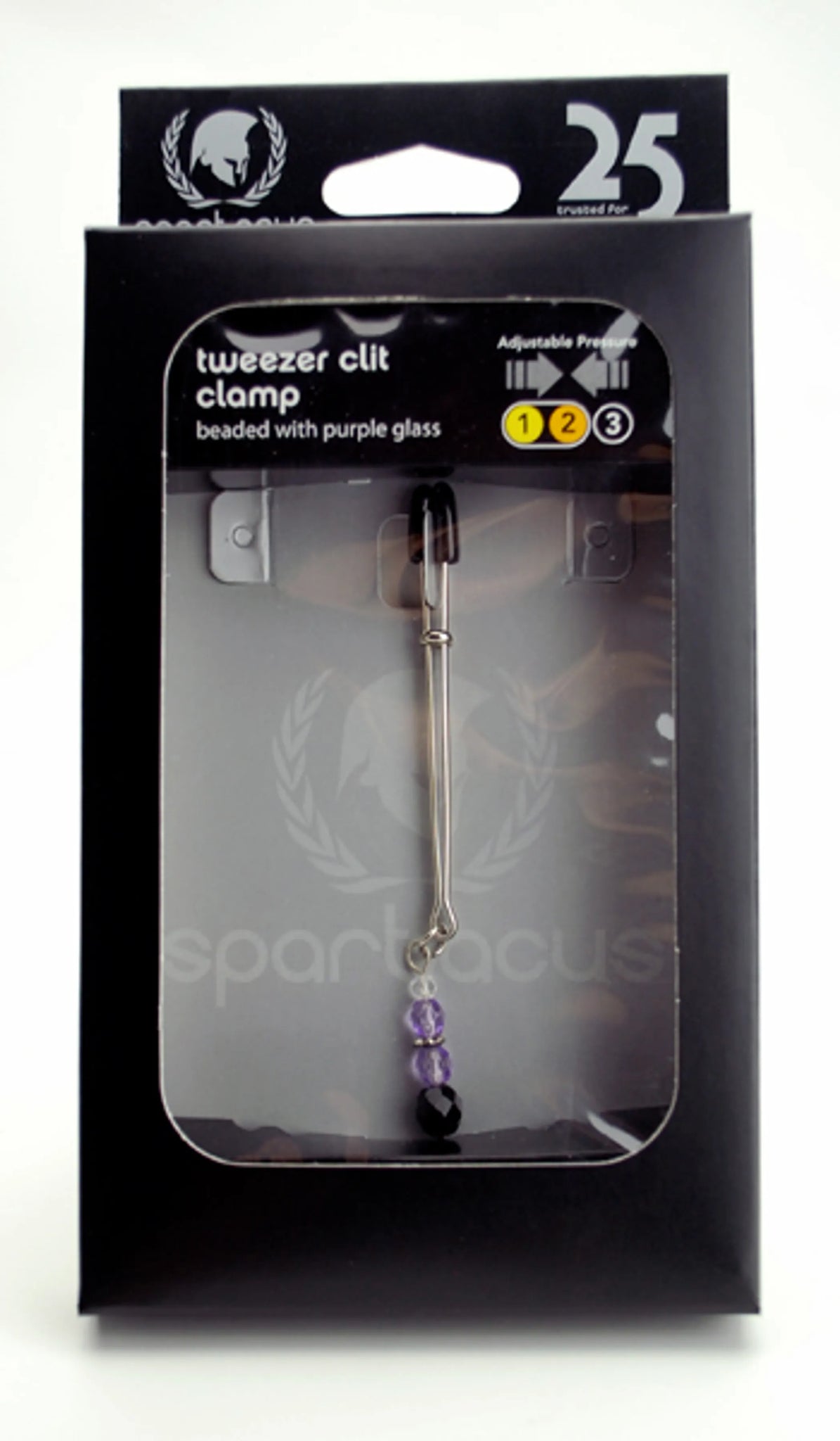 TWEEZER CLIT CLAMP W/PURPLE BEADS